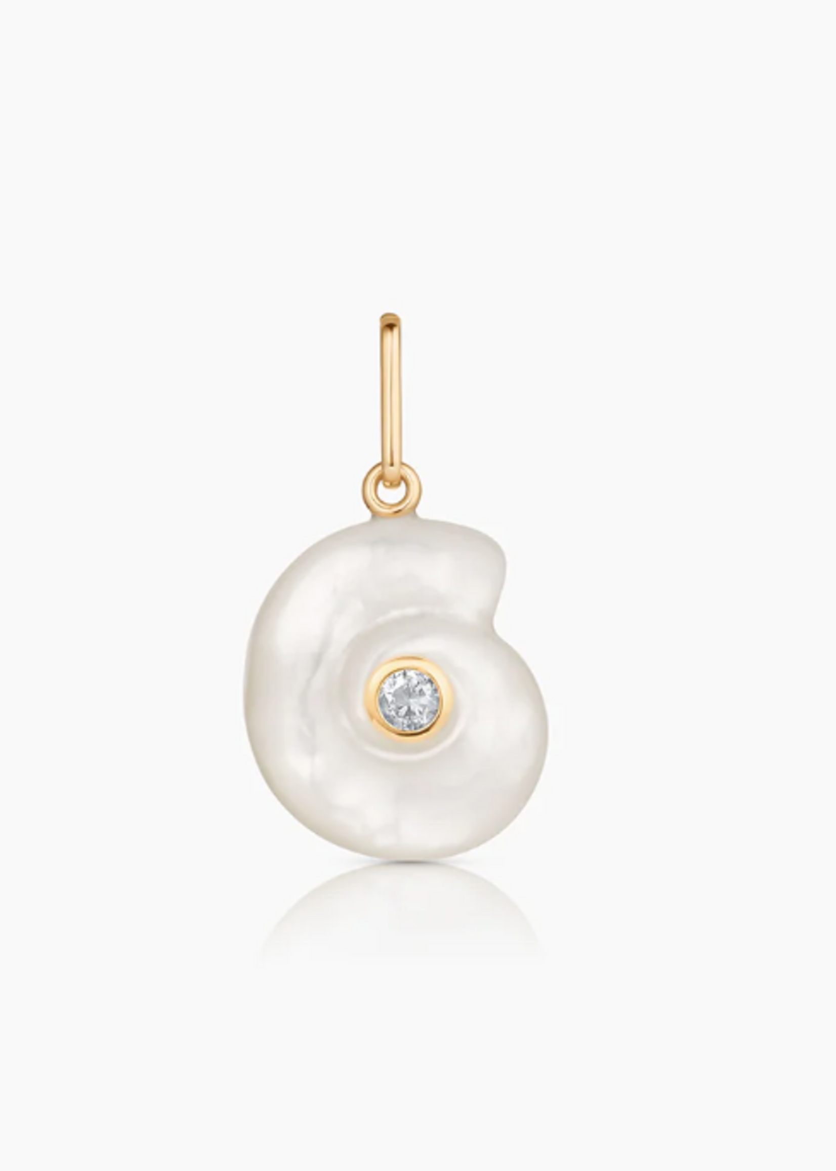 Nautilus Mother Of Pearl Spiral Shell Charm