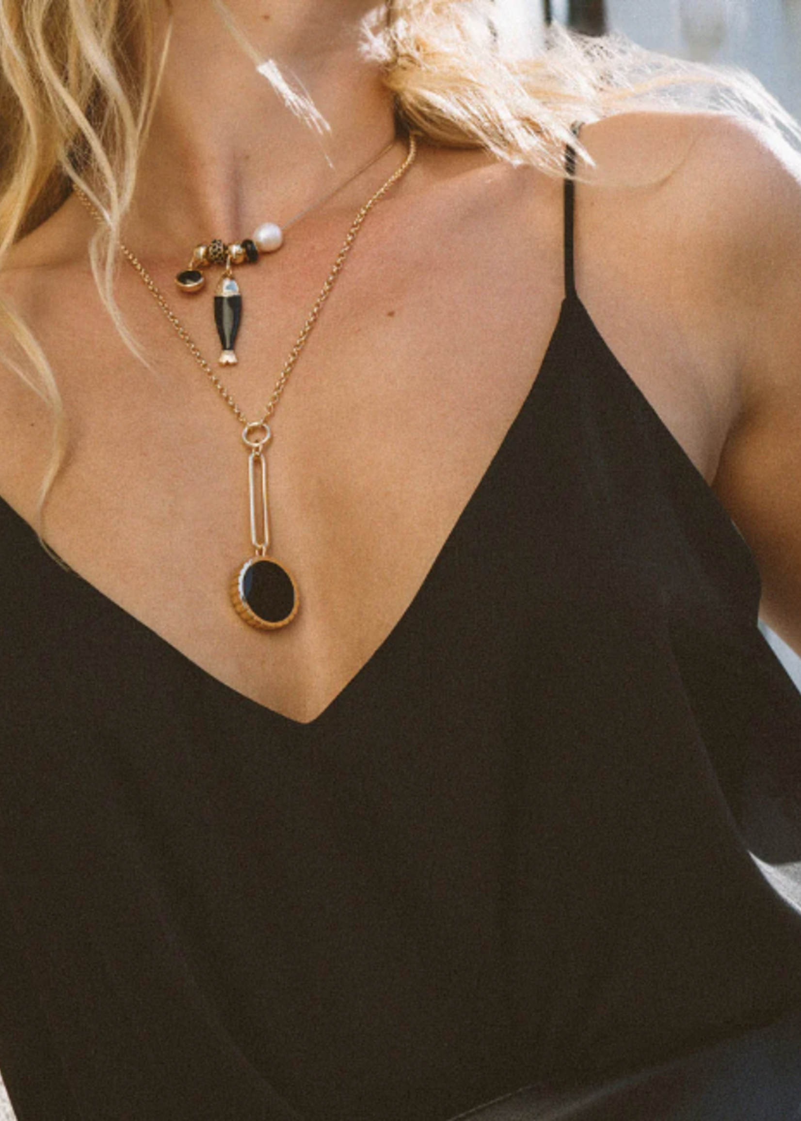 Odeon Onyx Drop Charm