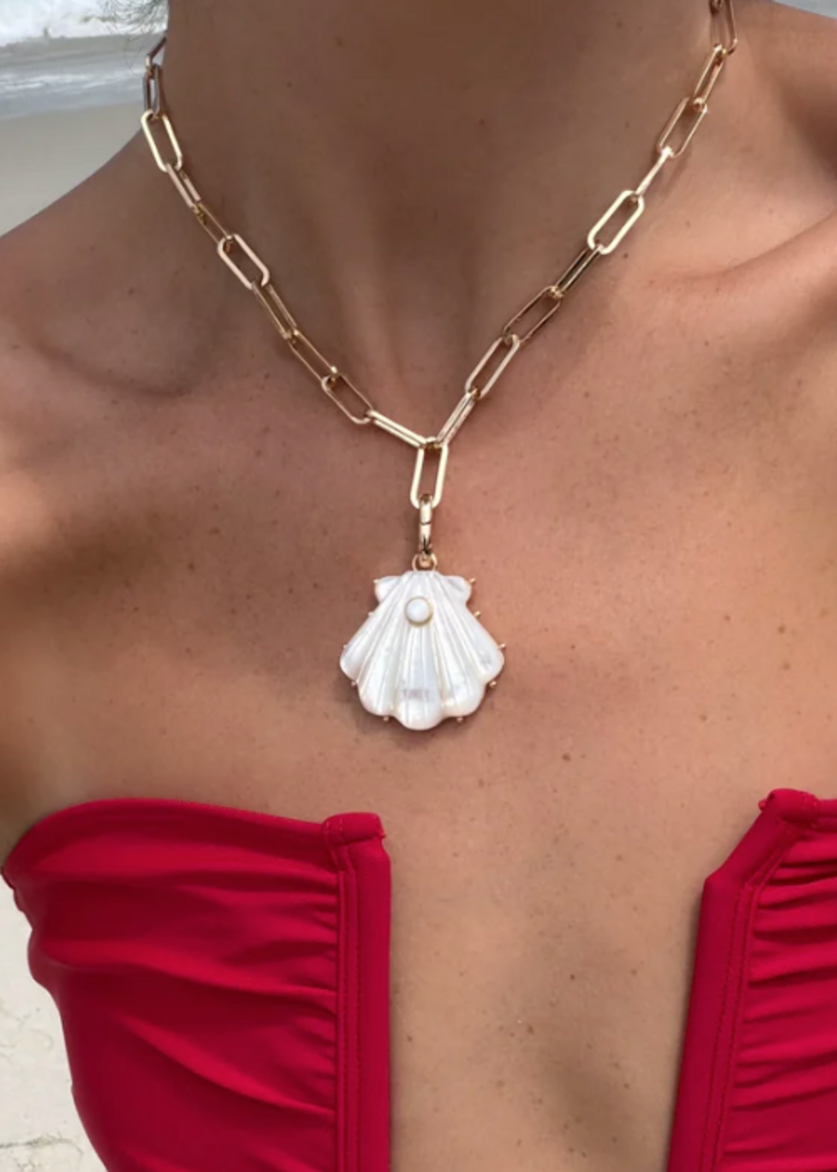 Marea Mother Of Pearl Shell Clip Charm
