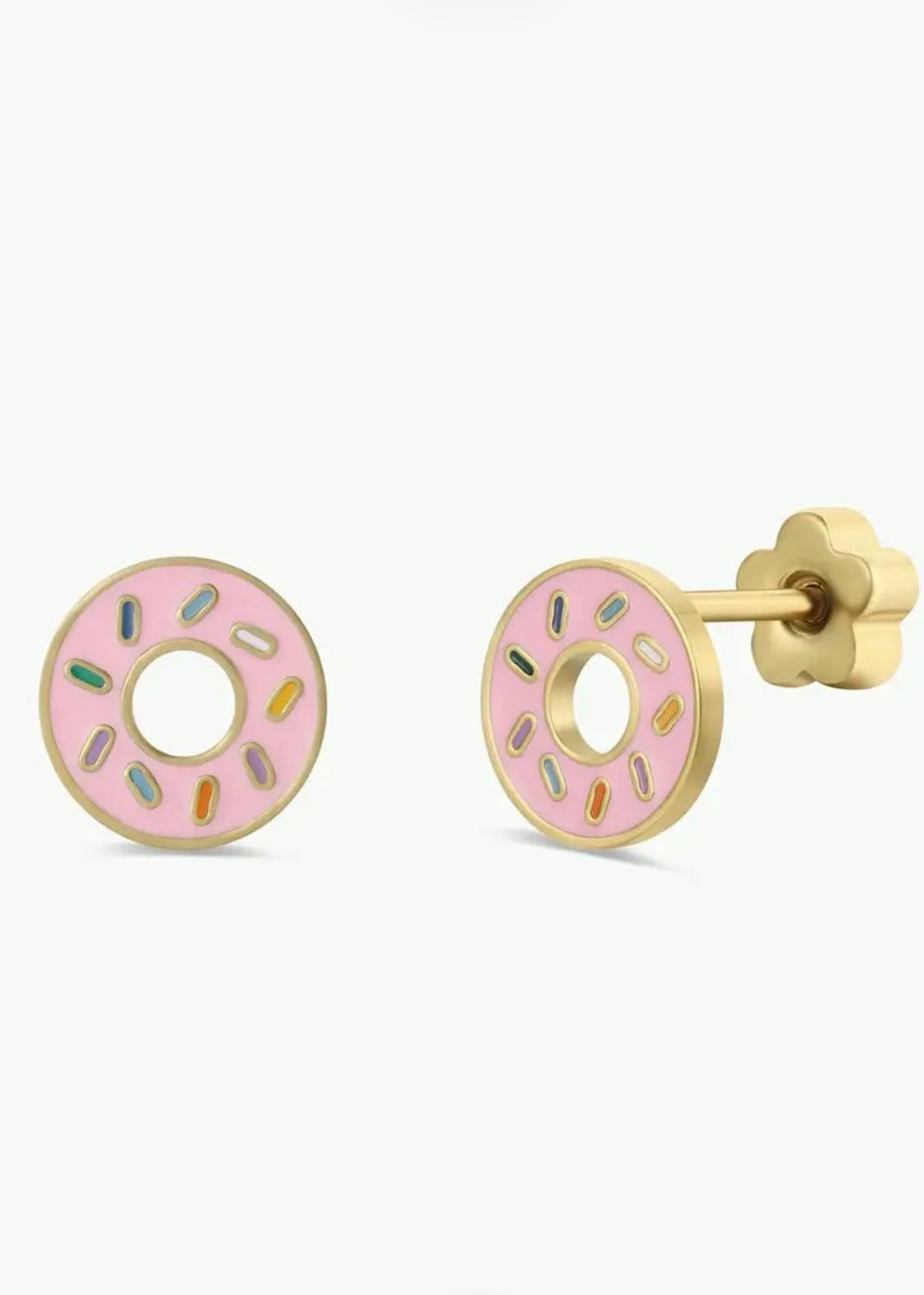 Donut Enamel Flat Back Studs