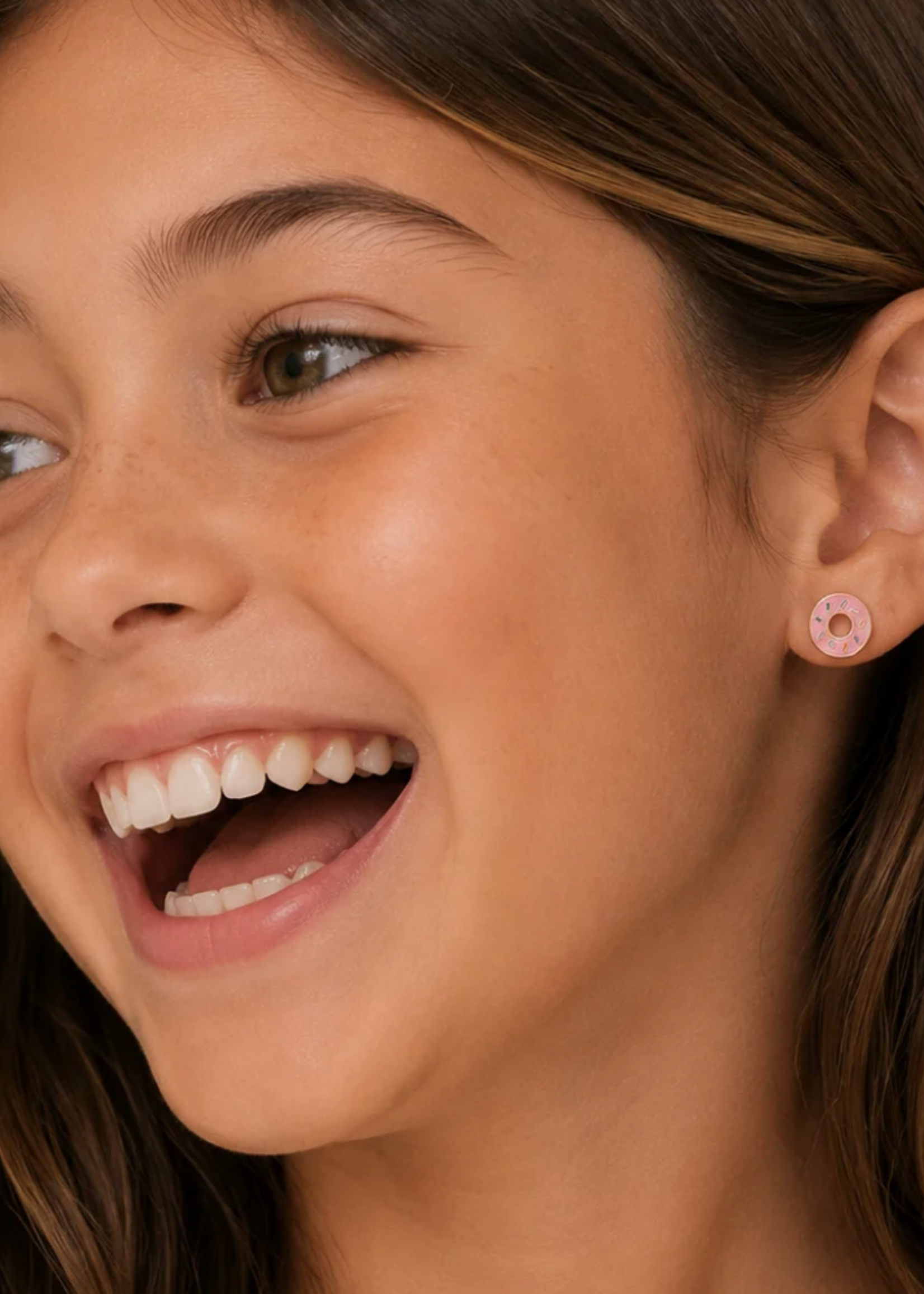 Donut Enamel Flat Back Studs