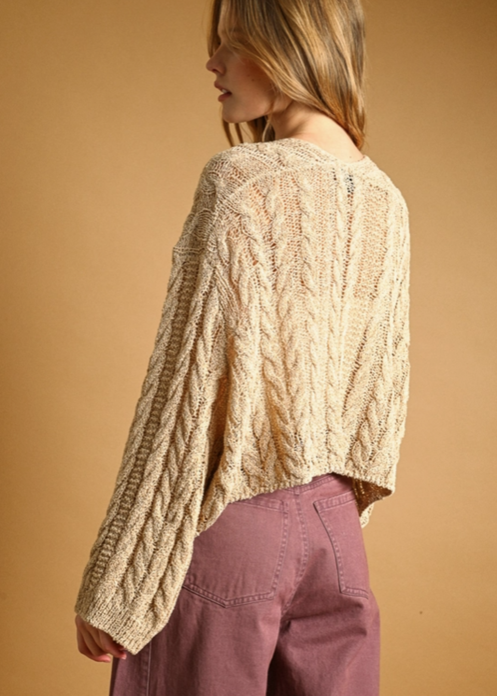 Light Weight Cable Knitted Cardigan