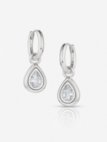 Starlet Hoop Earrings Rhodium