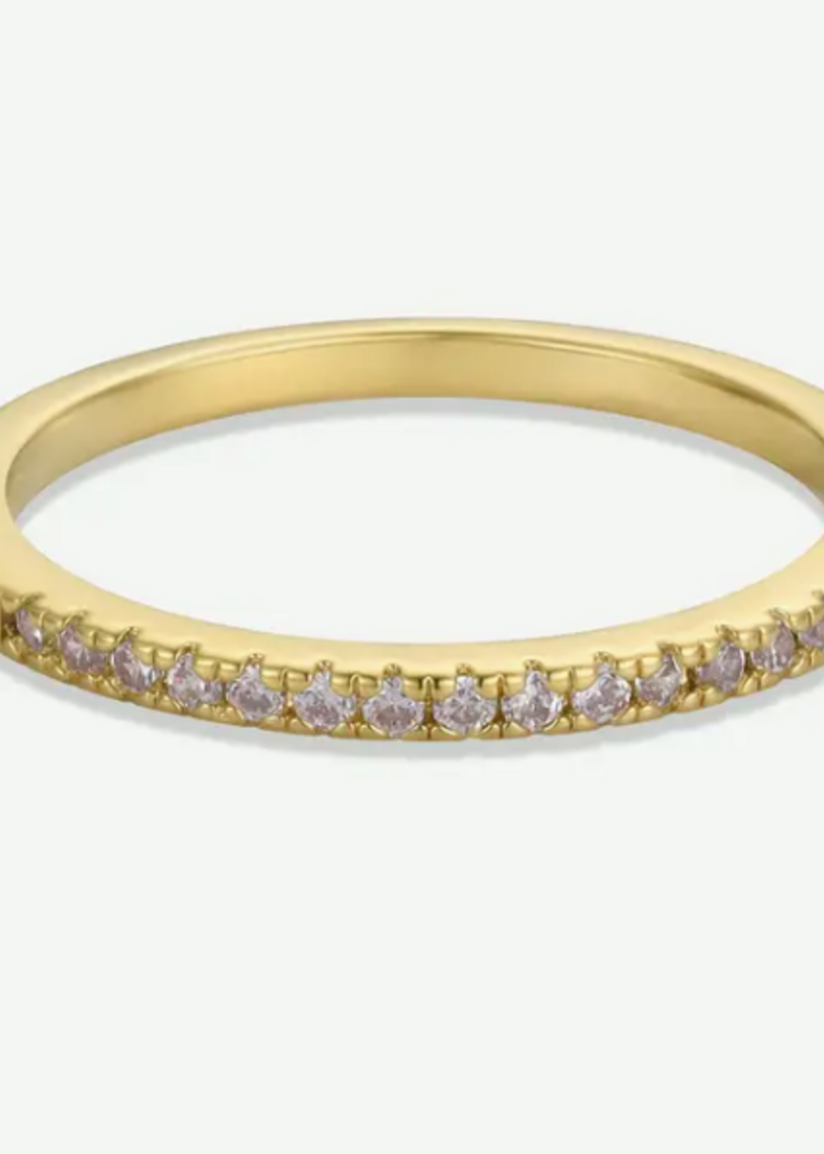 Gold Half Pave Ring