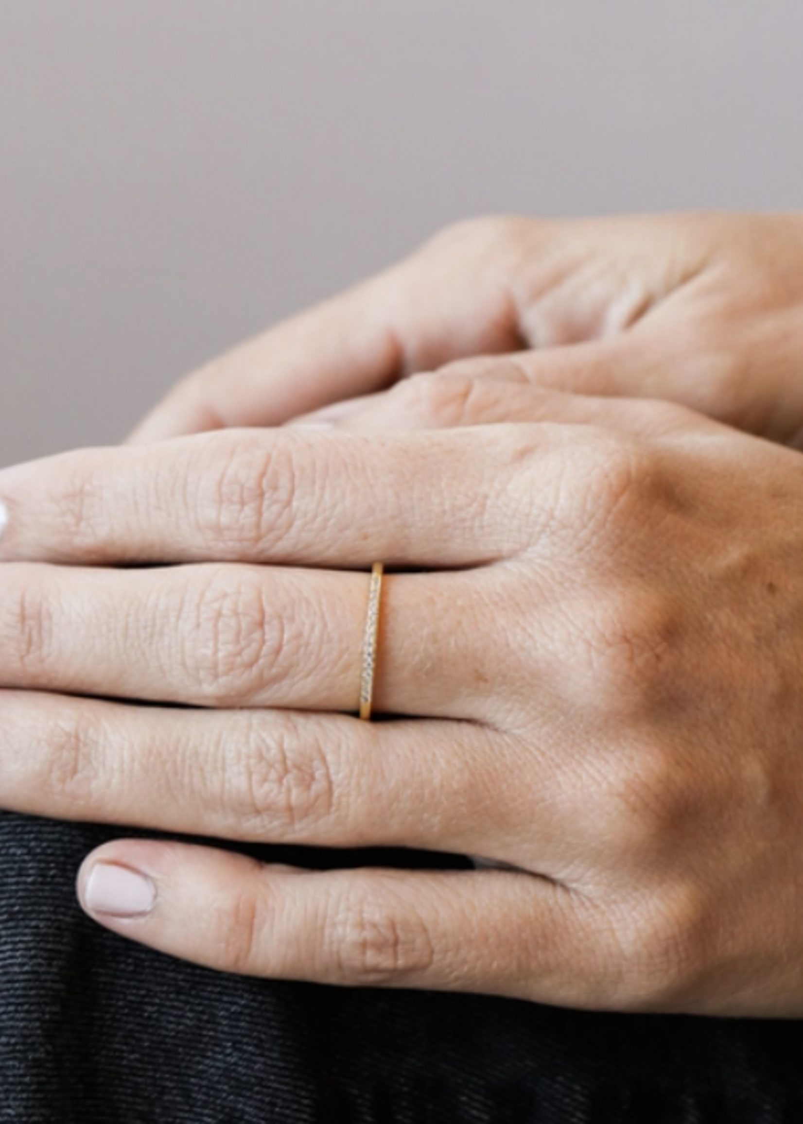 Gold Half Pave Ring
