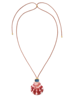 Dolce Mare Teal Shell Cord Necklace