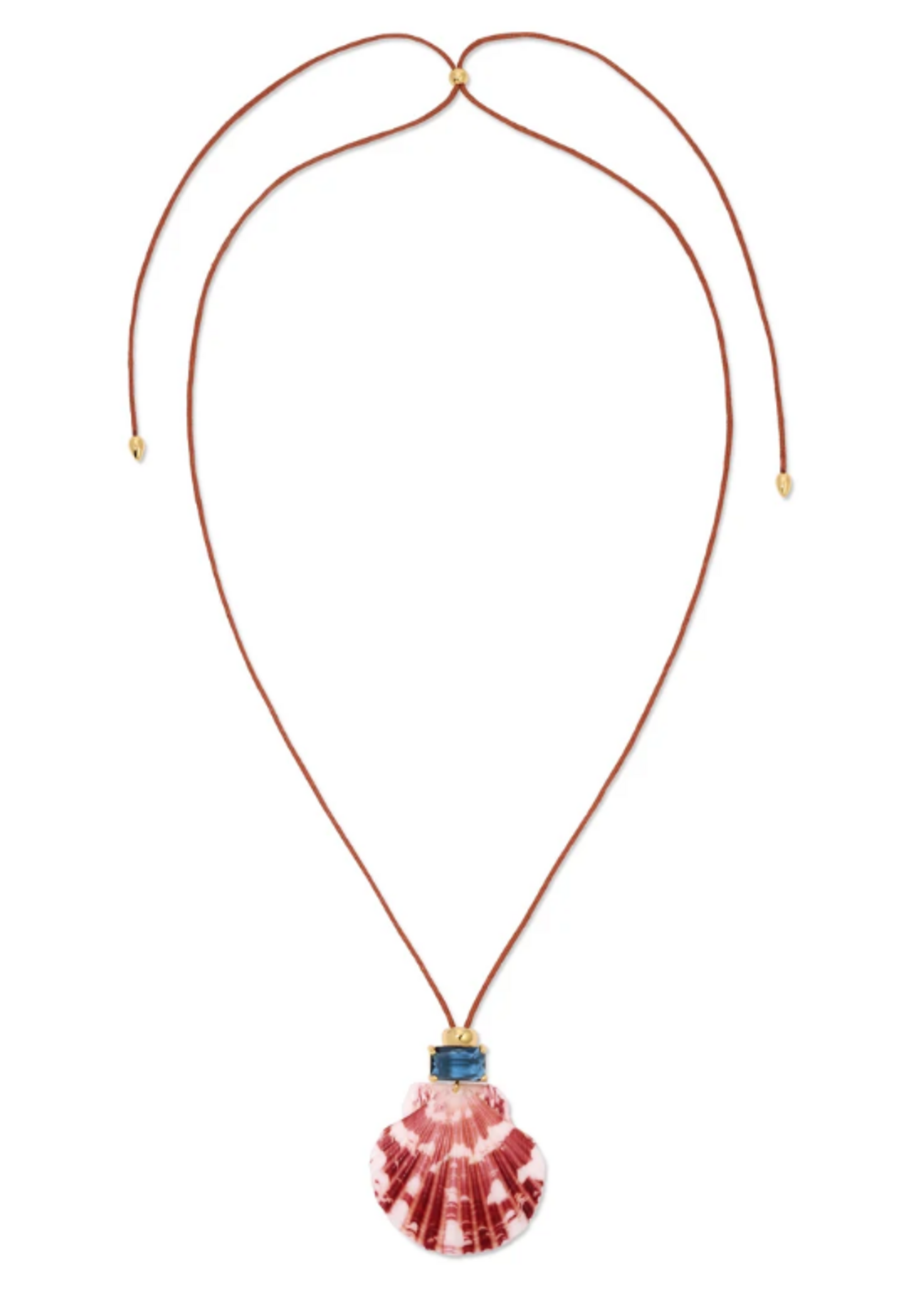 Dolce Mare Teal Shell Cord Necklace