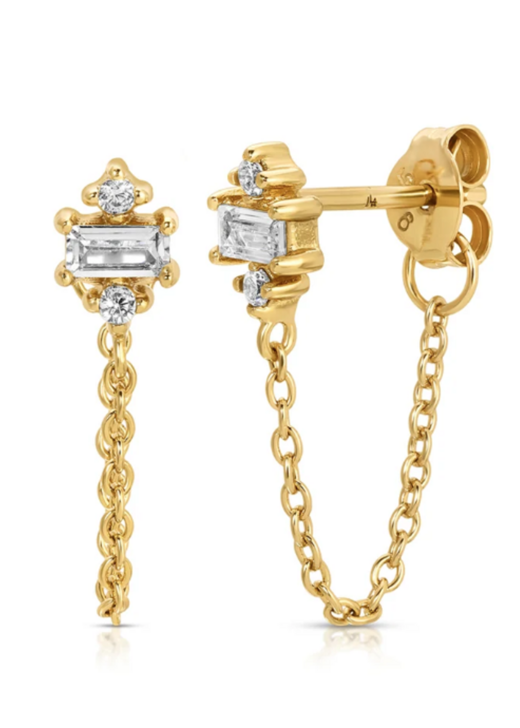 Lizzy Chain Stud Earrings