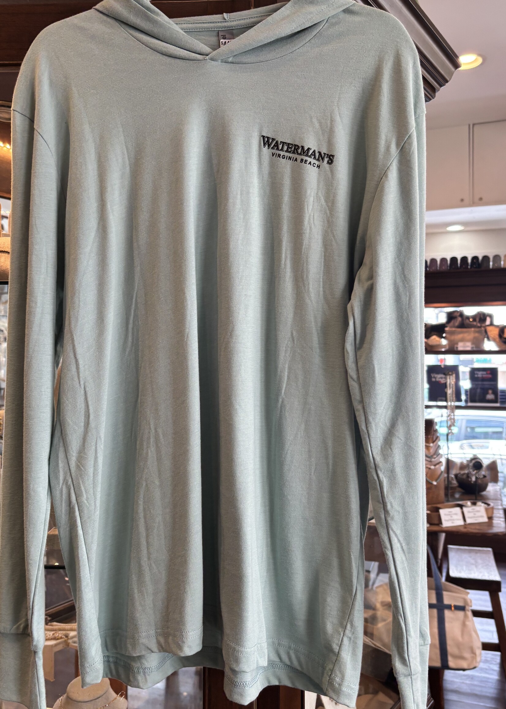 Double Marlin Hooded Long Sleeve Tee