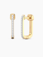Large Square Classic Huggie Earrings