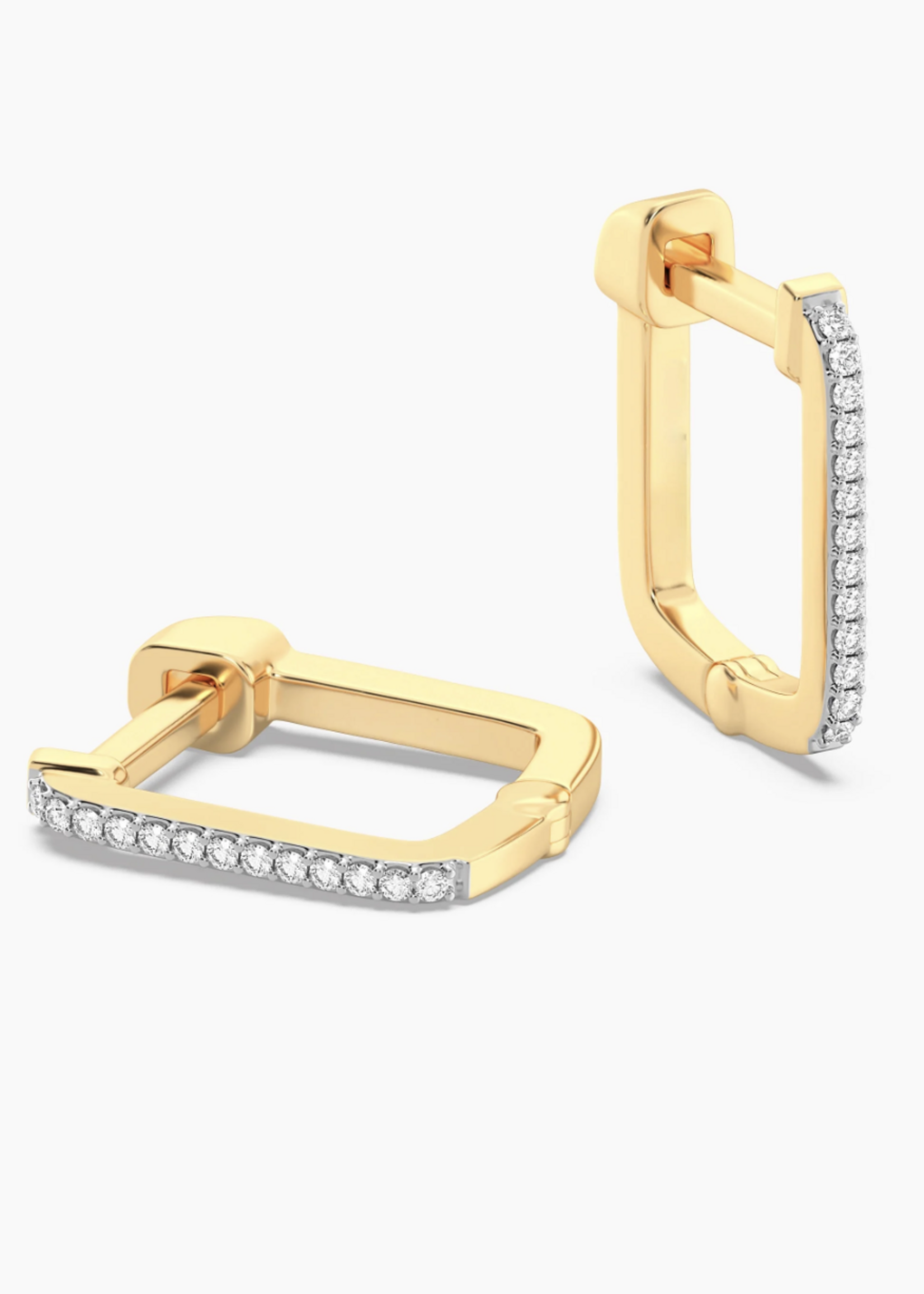 Large Square Classic Huggie Earrings