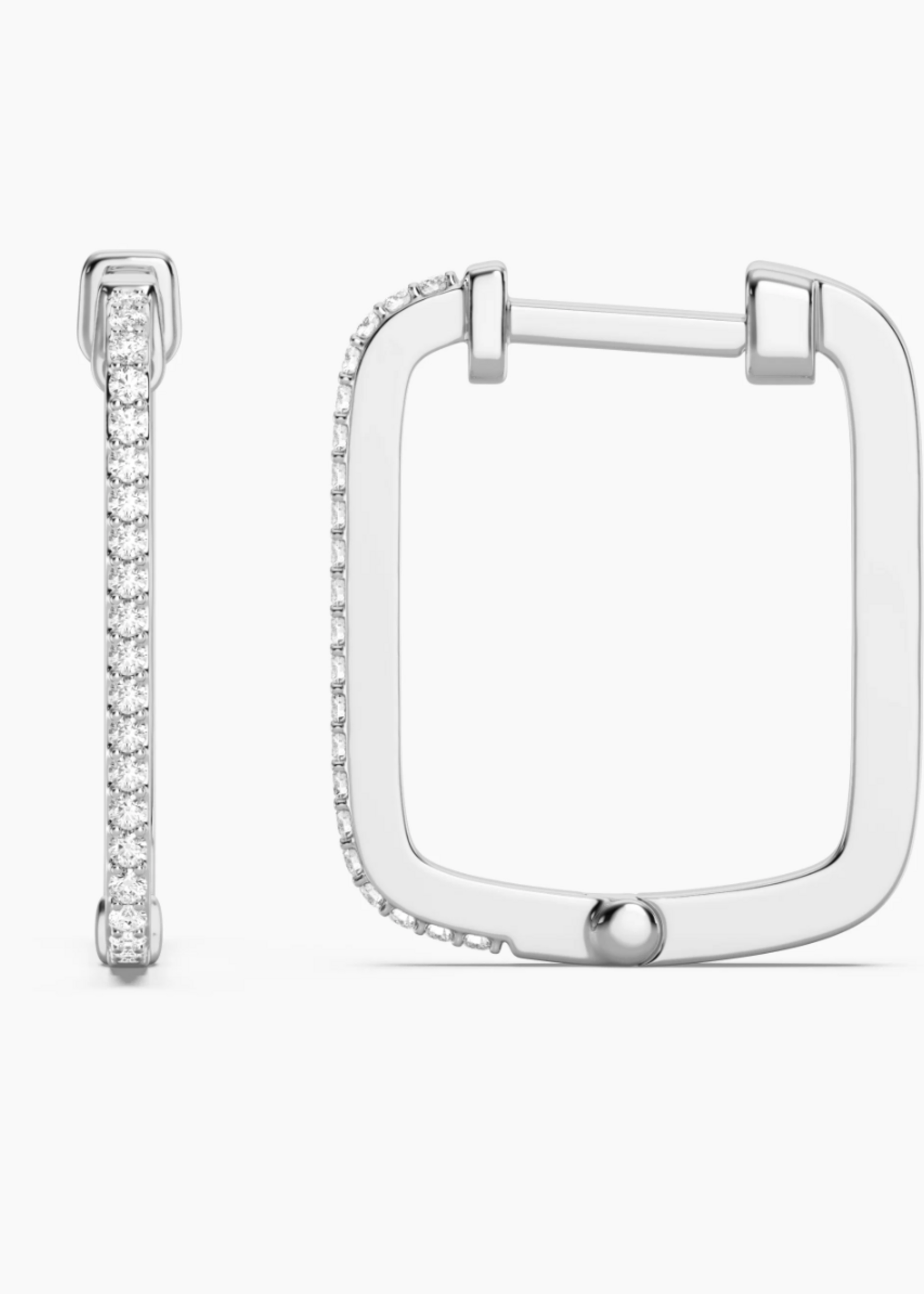 Large Square Classic Huggie Earrings
