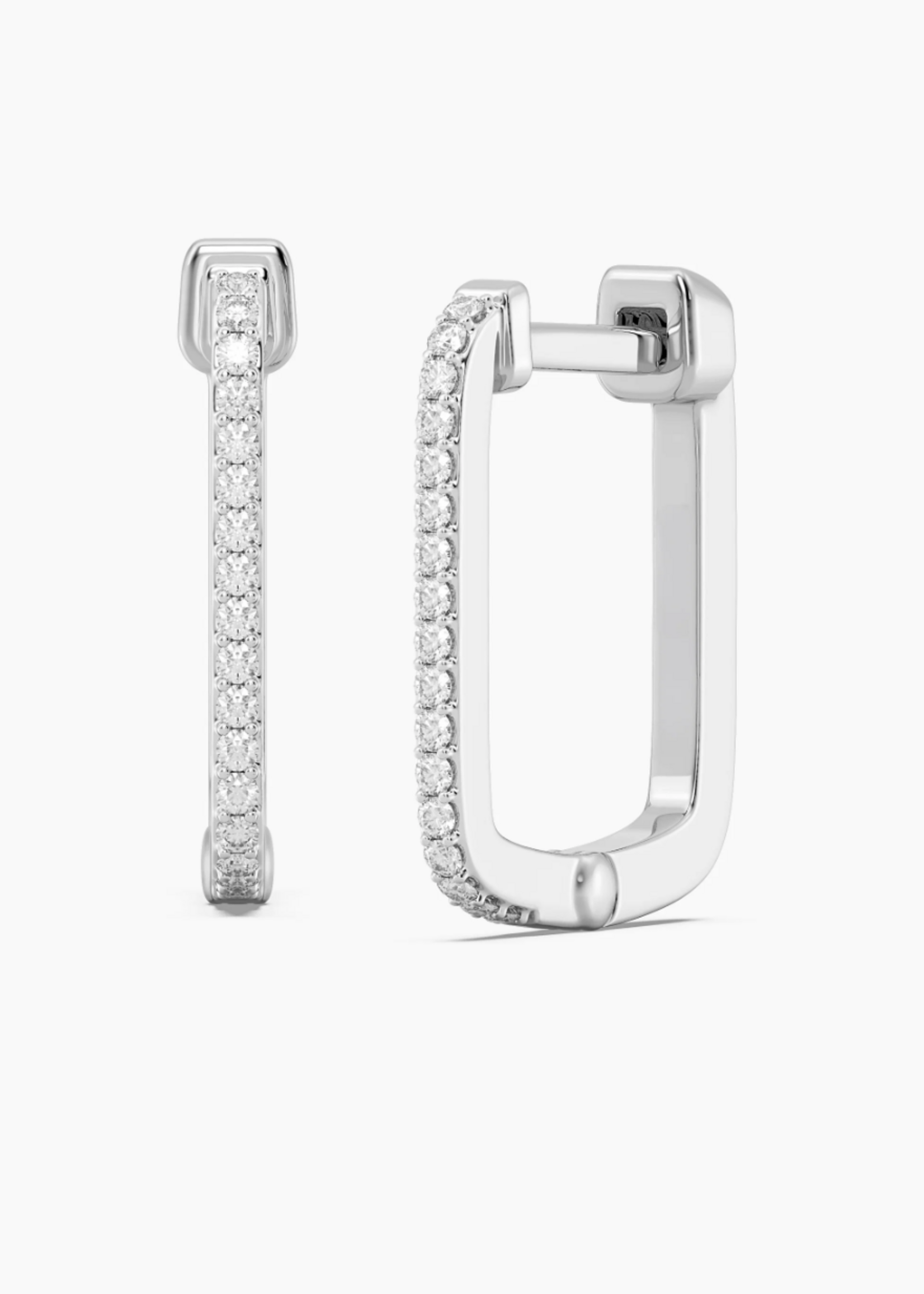 Large Square Classic Huggie Earrings
