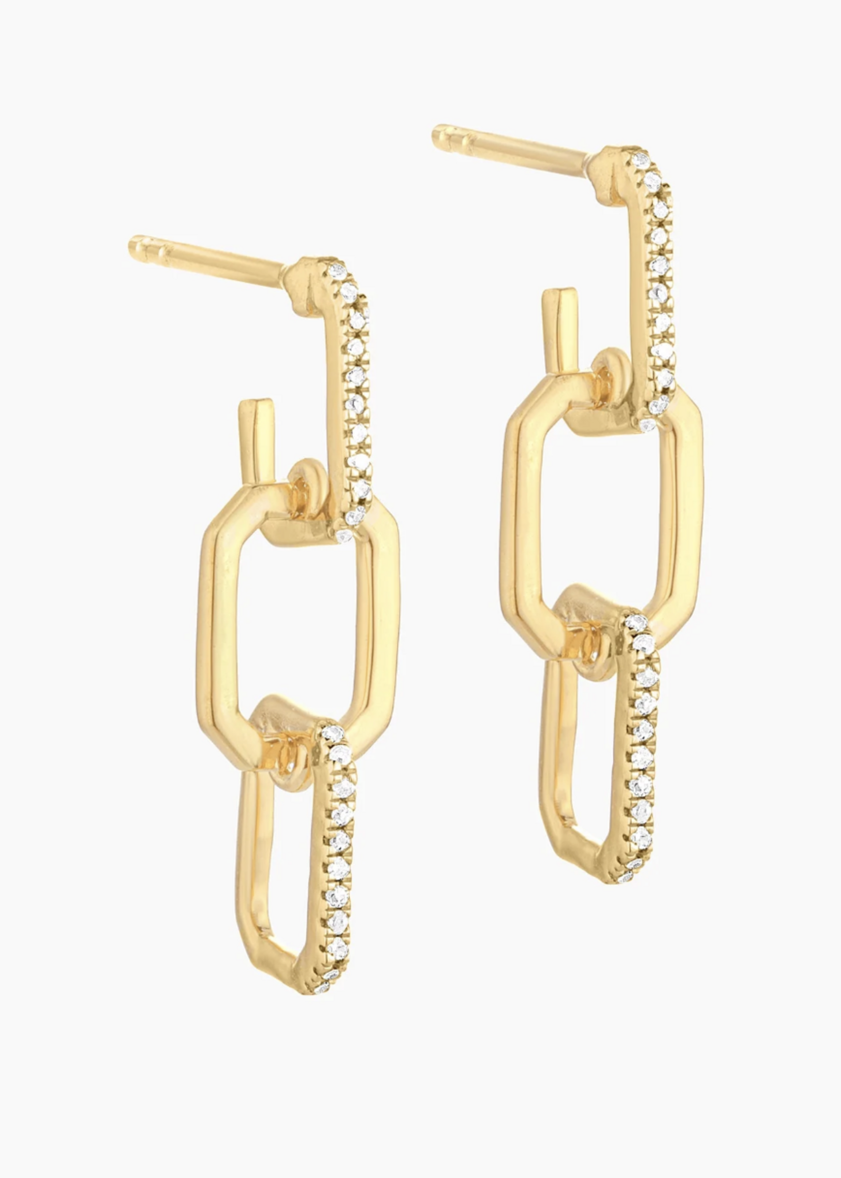 Trio Link Drop Earrings
