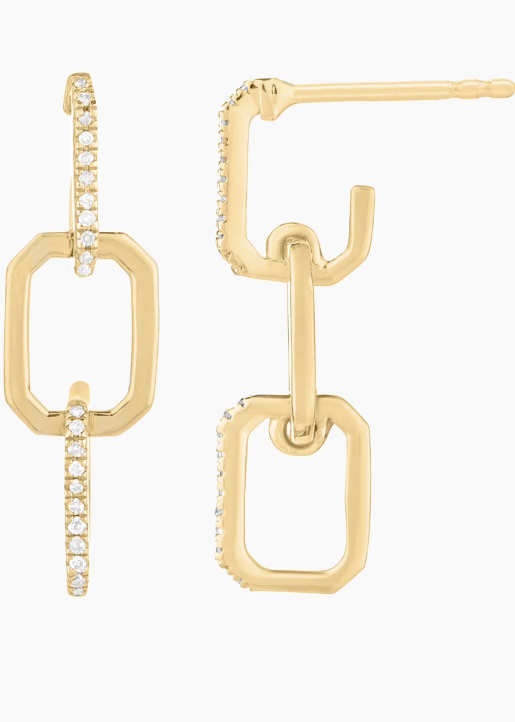 Trio Link Drop Earrings