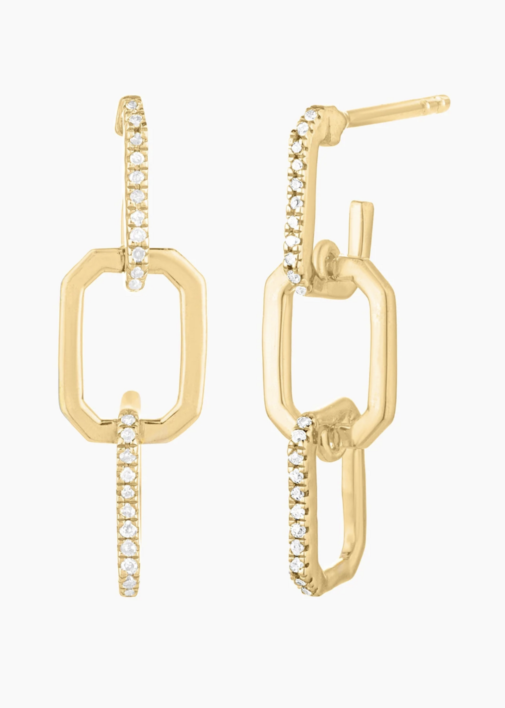 Trio Link Drop Earrings