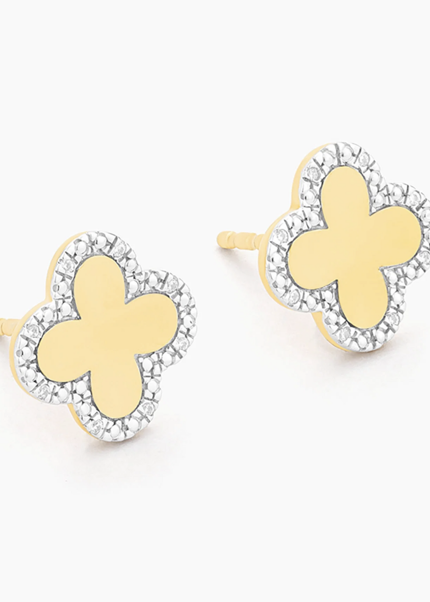 Classic Bloom Clover Stud Earrings