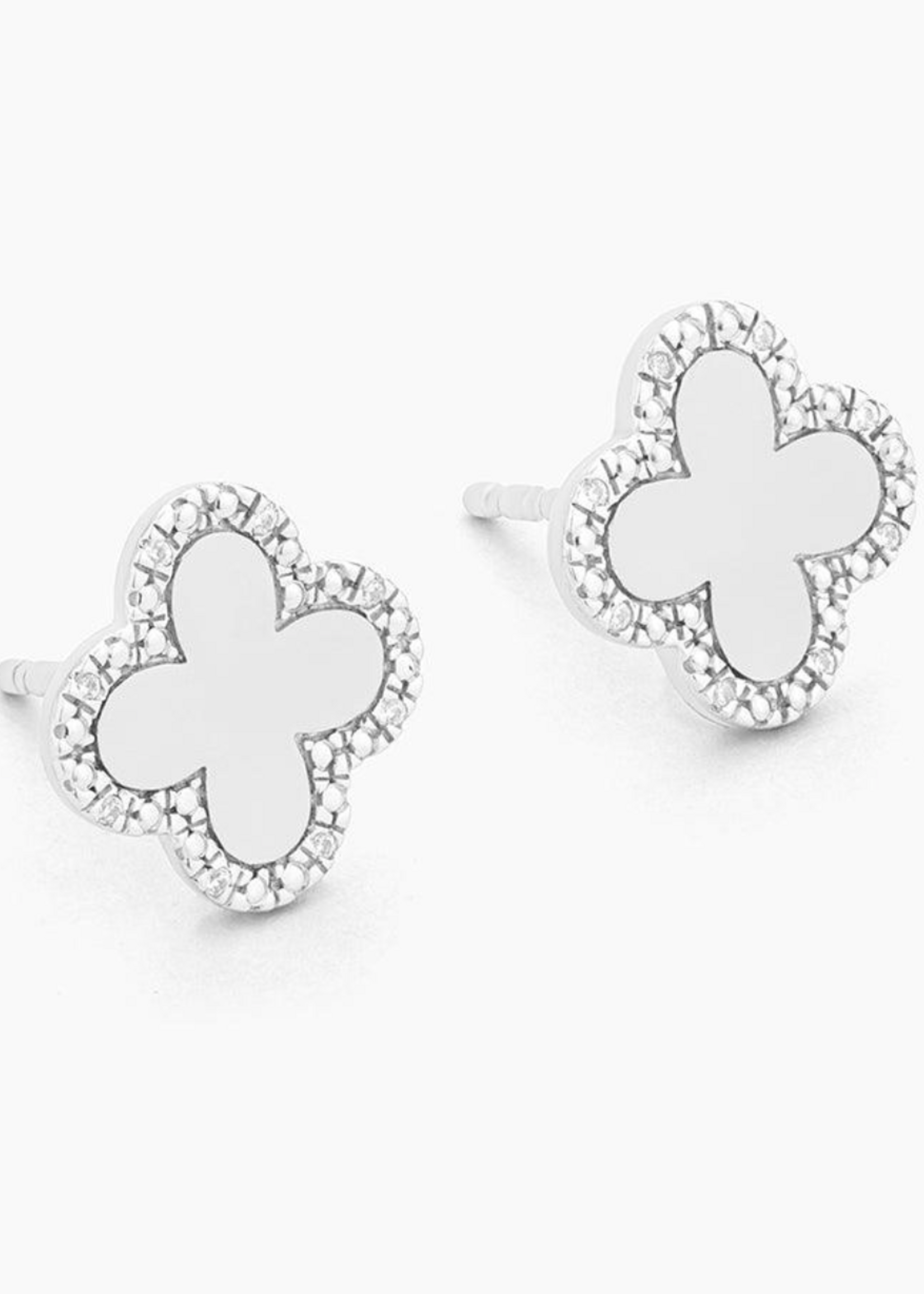 Classic Bloom Clover Stud Earrings