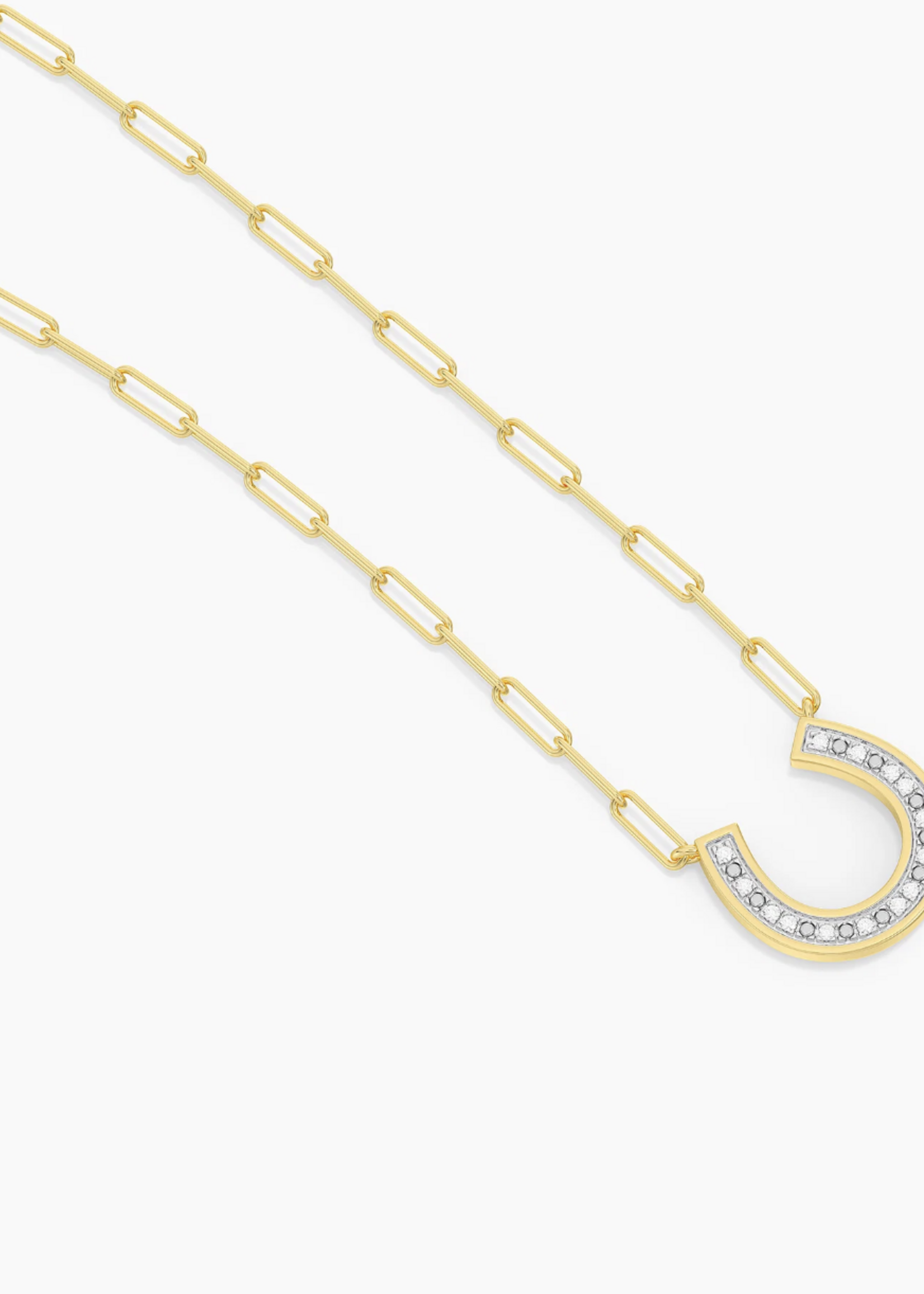 Lucky Horseshoe Pendant Necklace