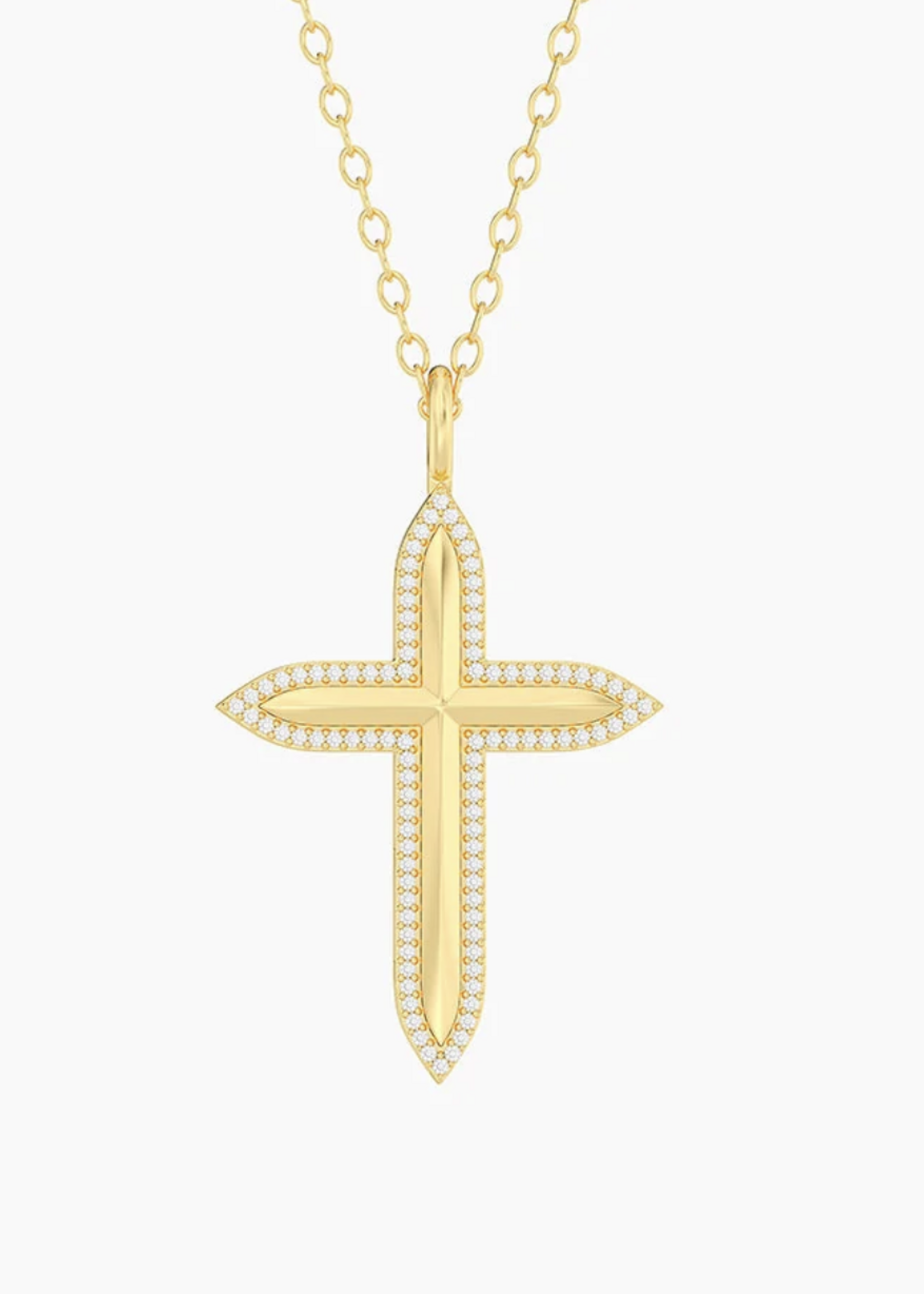Radiant Cross Pendant Necklace