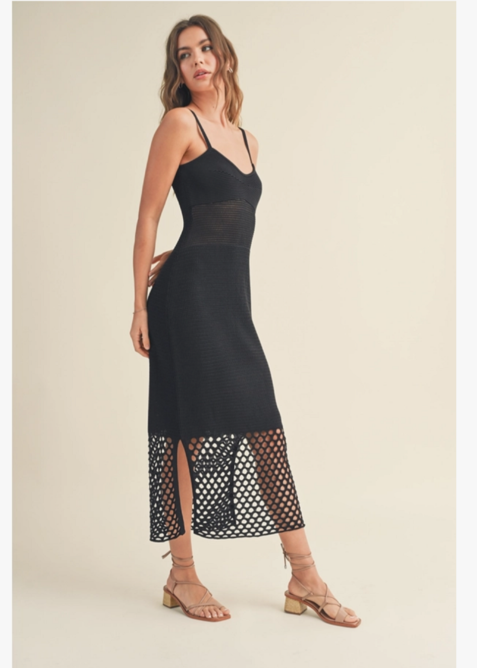 Crochet Knitted Maxi Dress