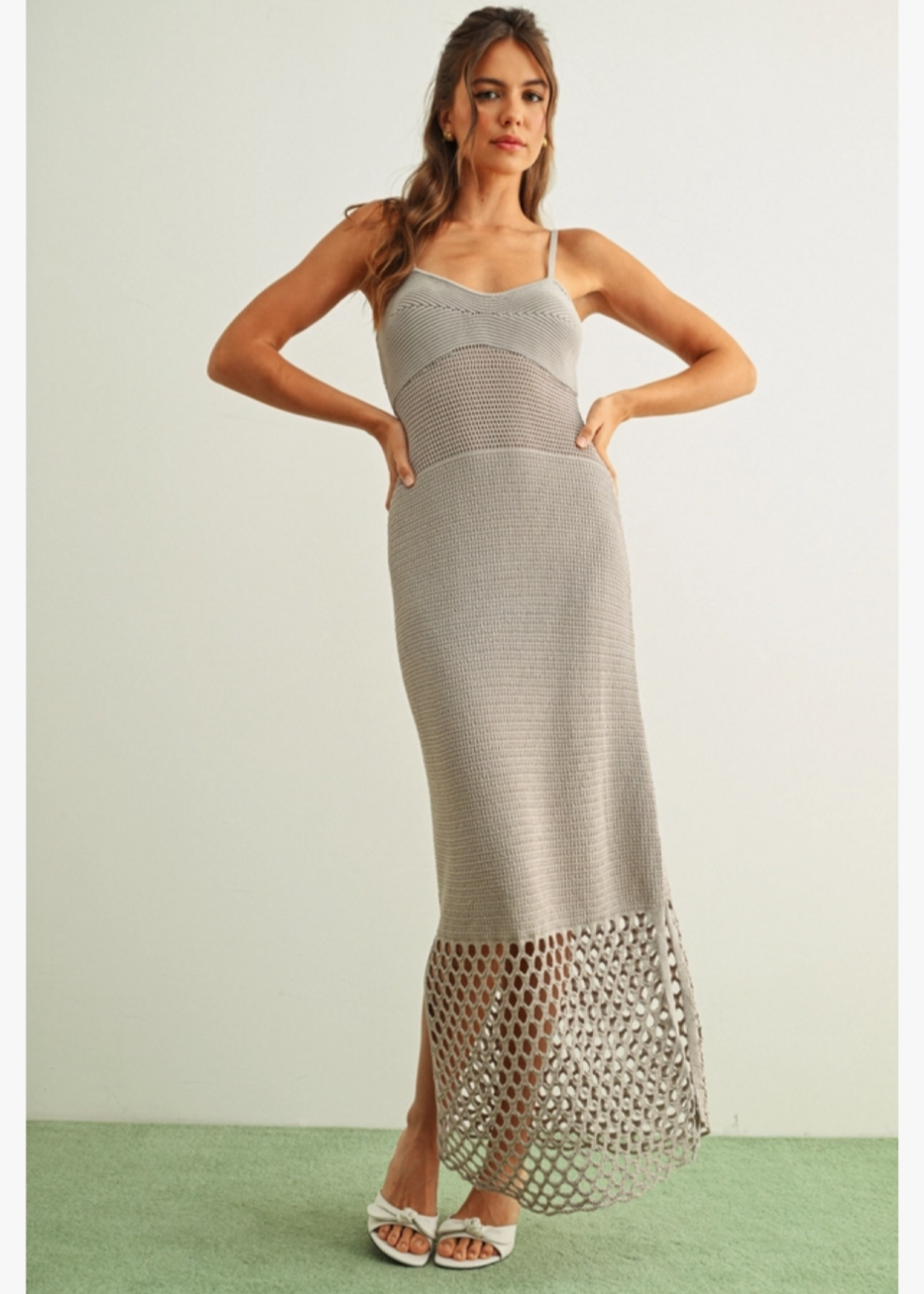 Crochet Knitted Maxi Dress