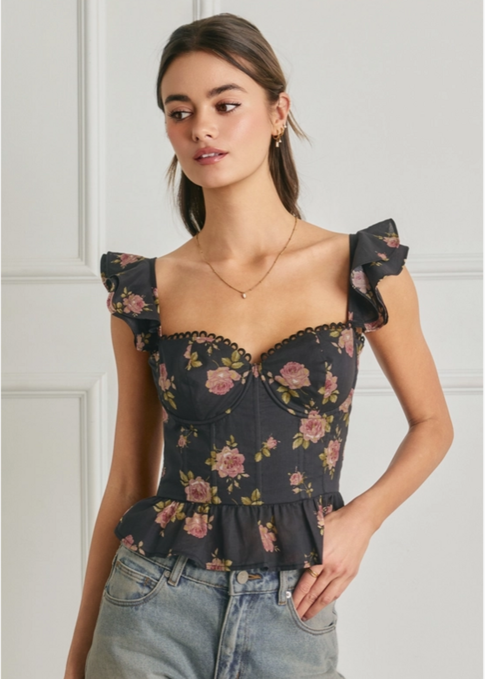 Corset Flutter Top