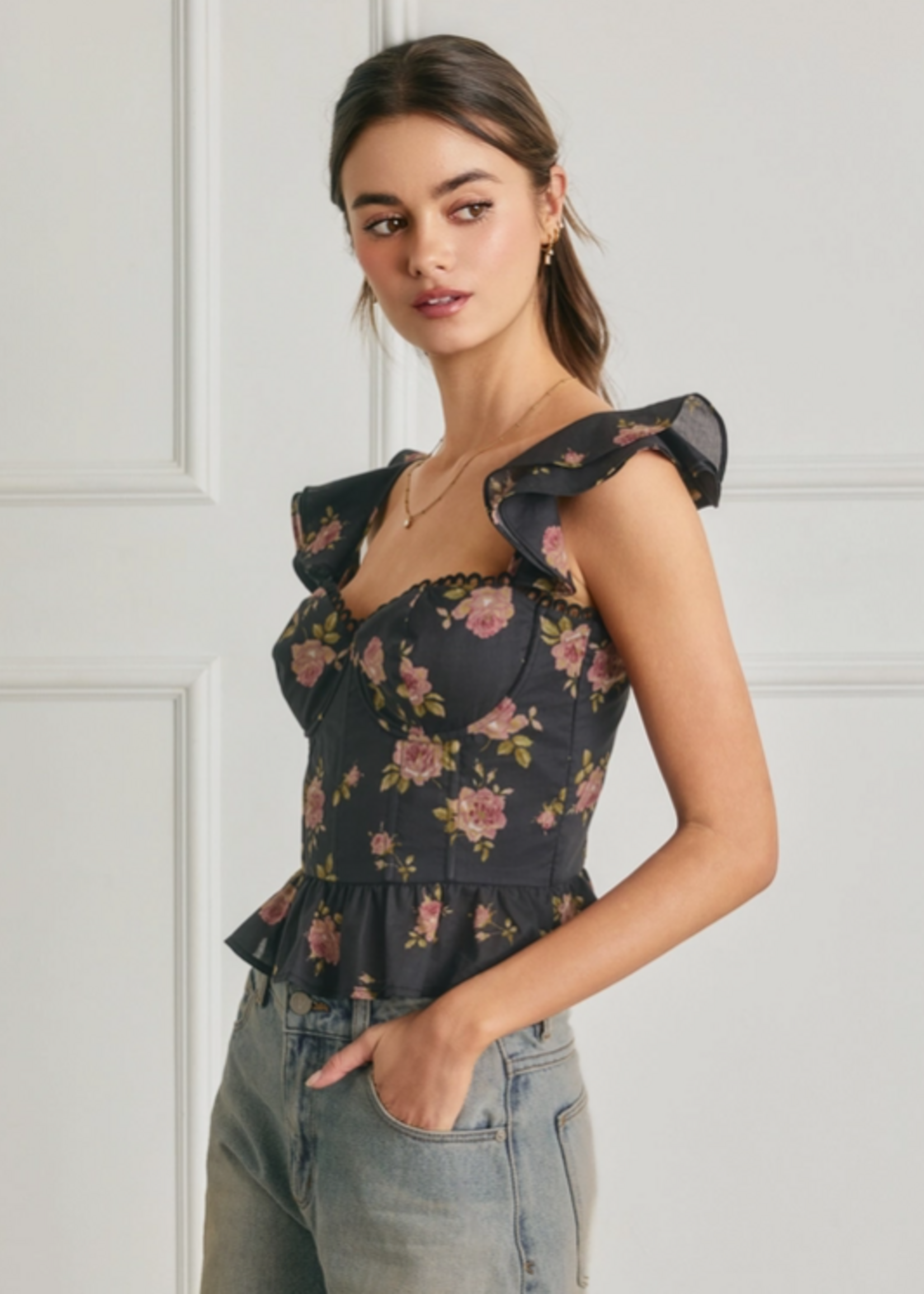Corset Flutter Top