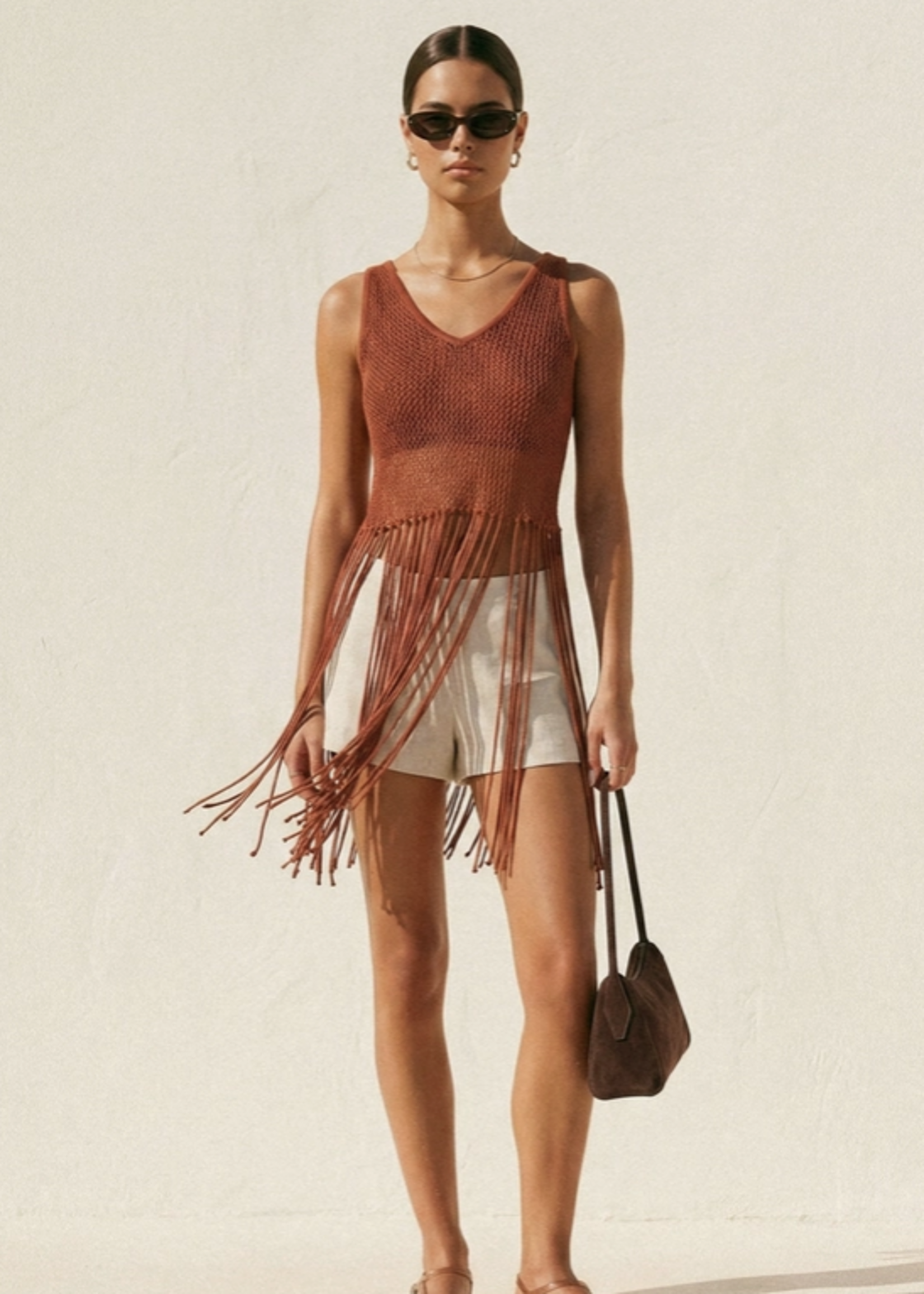 Woodstock Crochet Fringe Top
