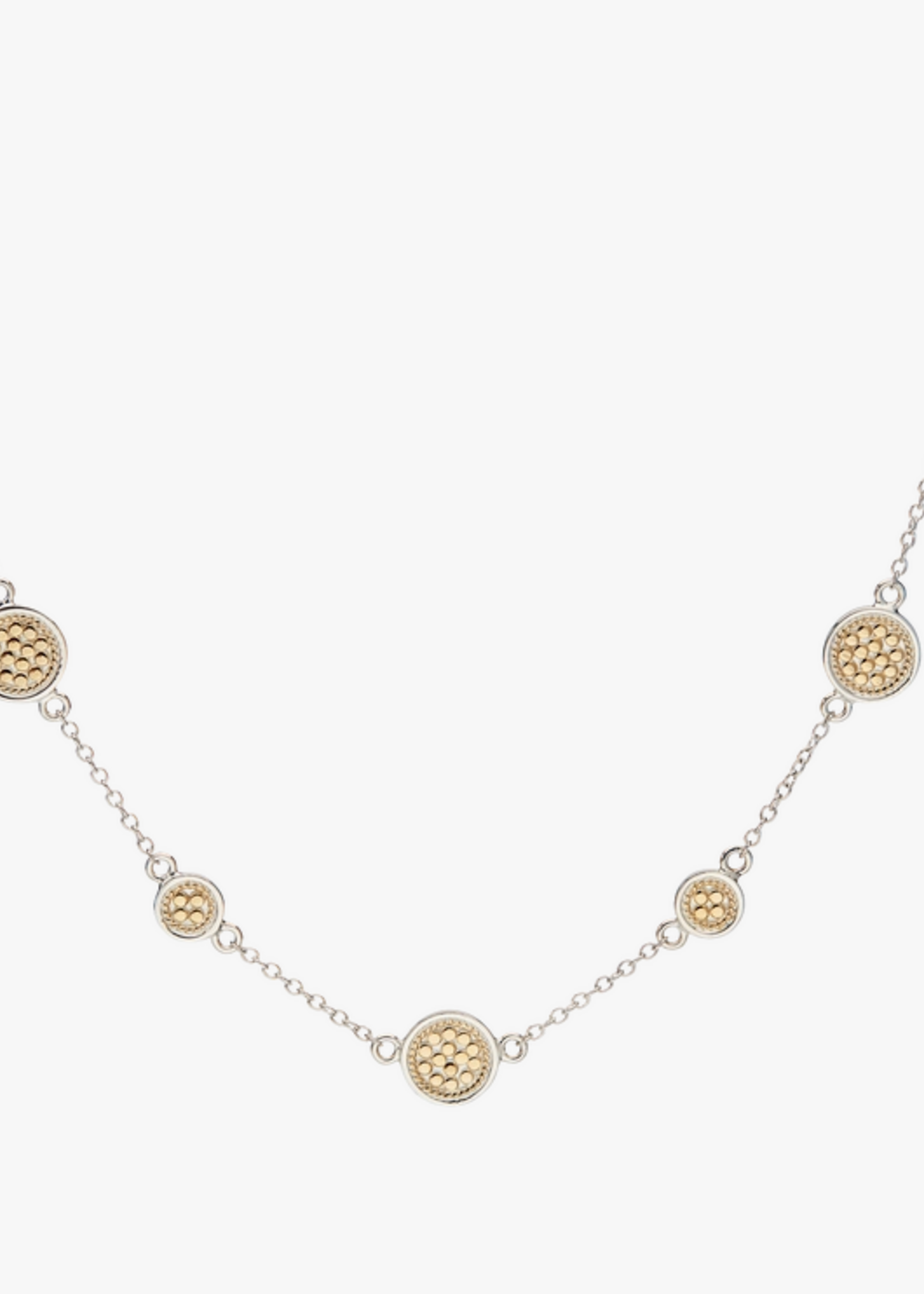 Classic Station Necklace Gold & Silver