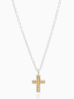 Small Cross Classic Necklace Gold & Silver