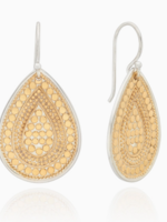 Divided Teardrop Earrings Gold