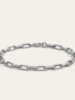 4mm 7" Italian Chain Link Bracelet Sterling Silver