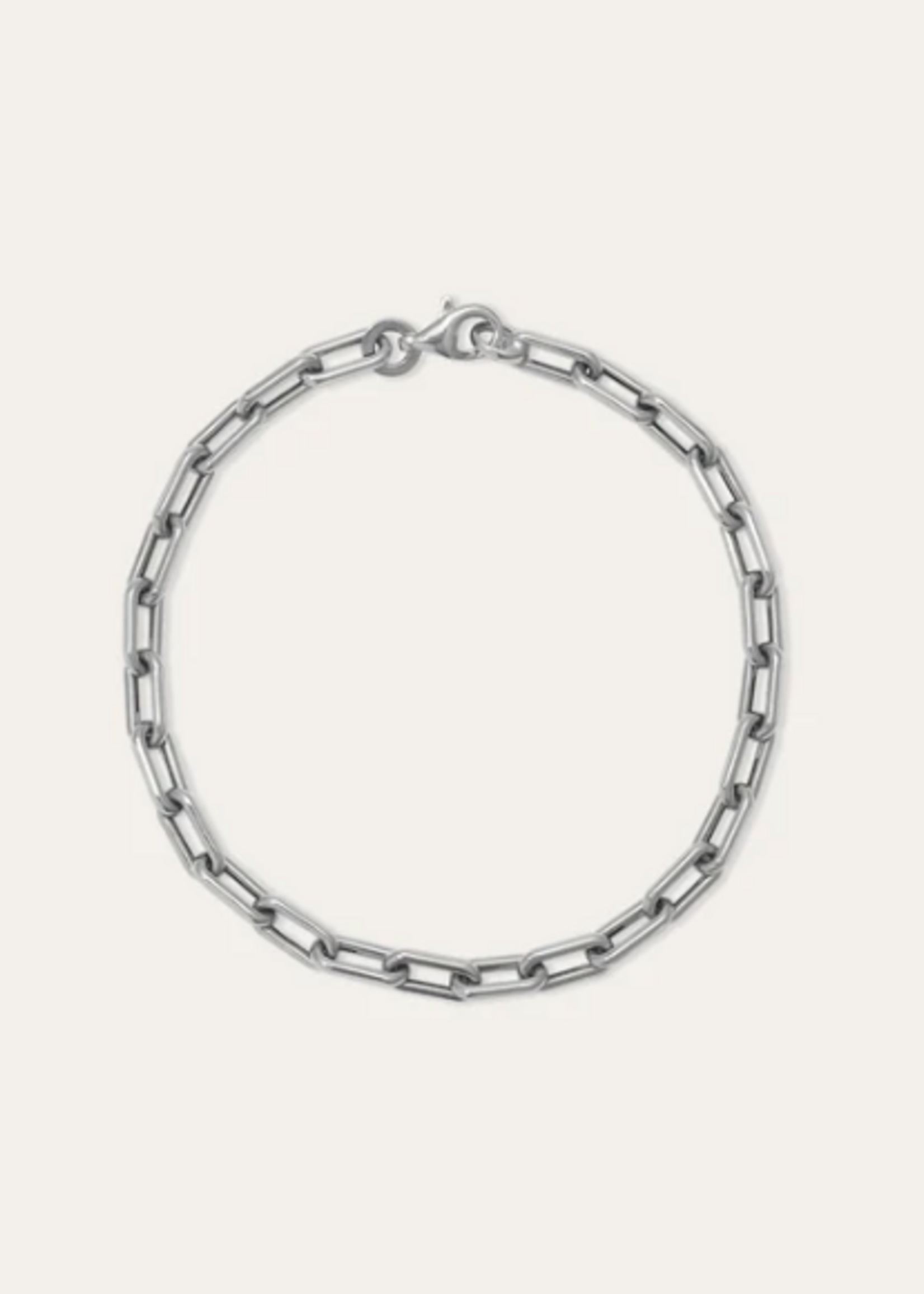 4mm 7" Italian Chain Link Bracelet Sterling Silver