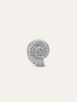 Groovy Diamond Seashell Big Bead Sterling Silver