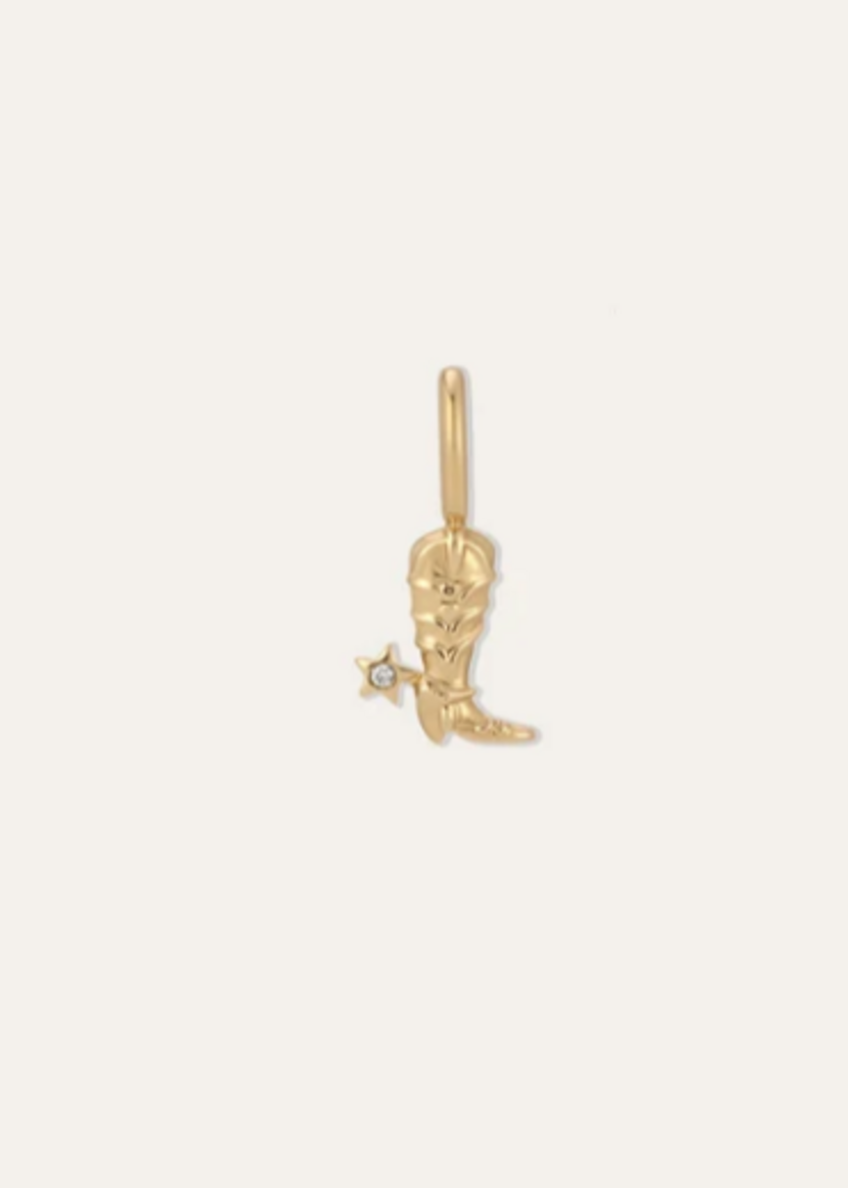 Diamond Boot Mini Charm 10k Gold