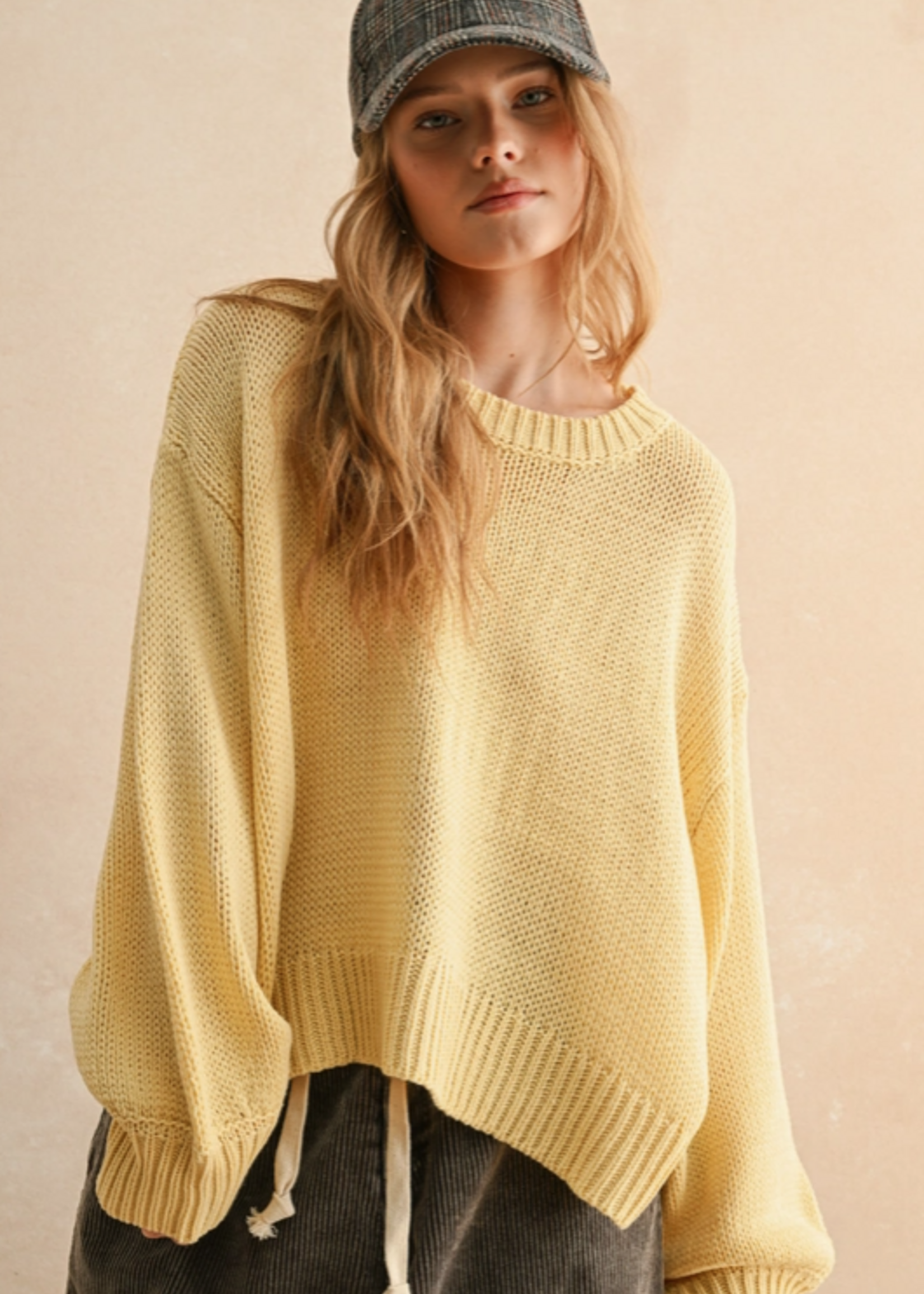 Ballon Sleeve Sweater Top