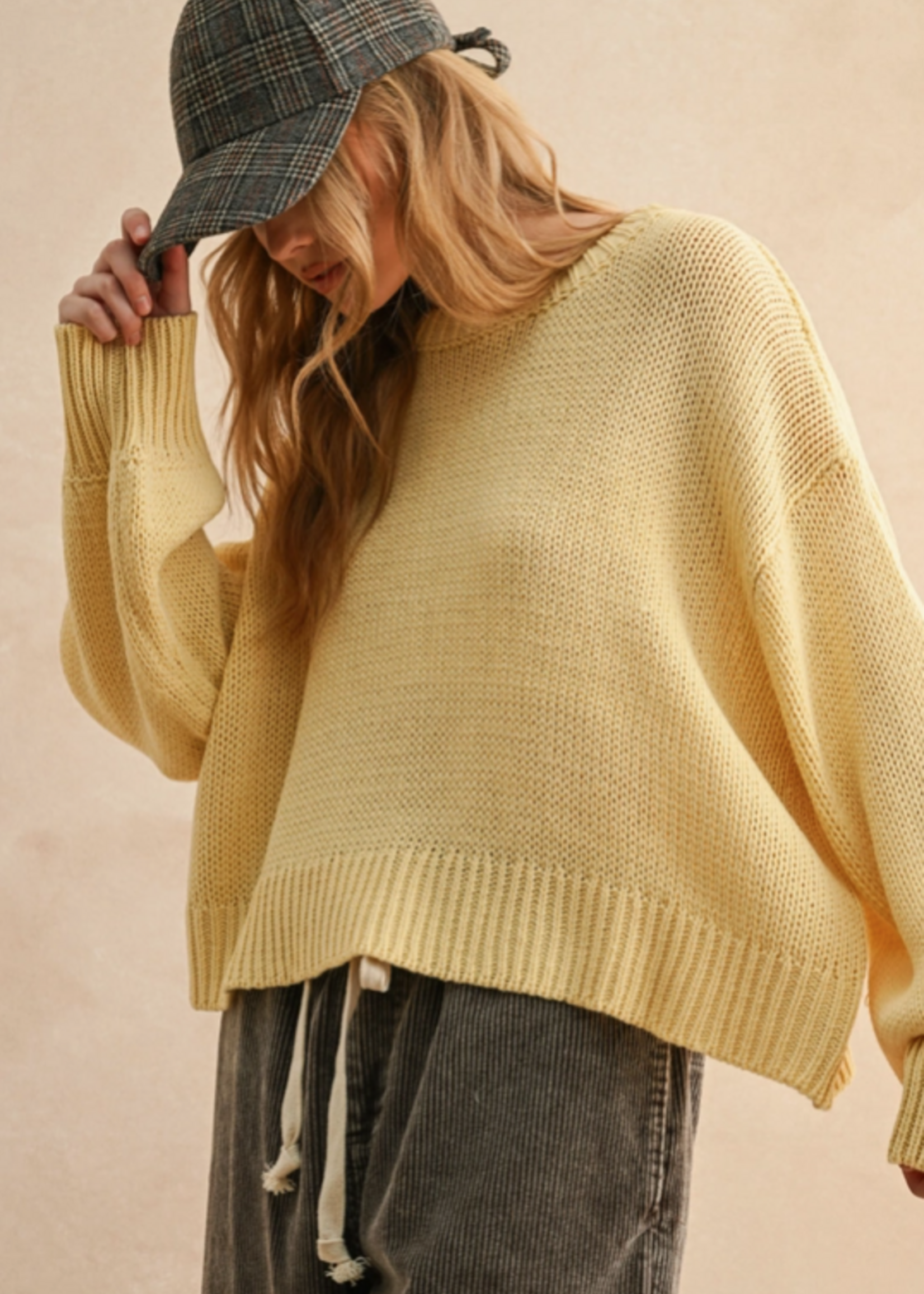Ballon Sleeve Sweater Top