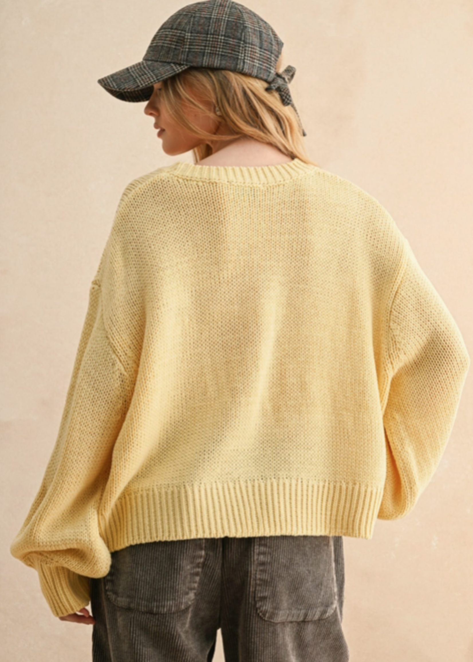 Ballon Sleeve Sweater Top