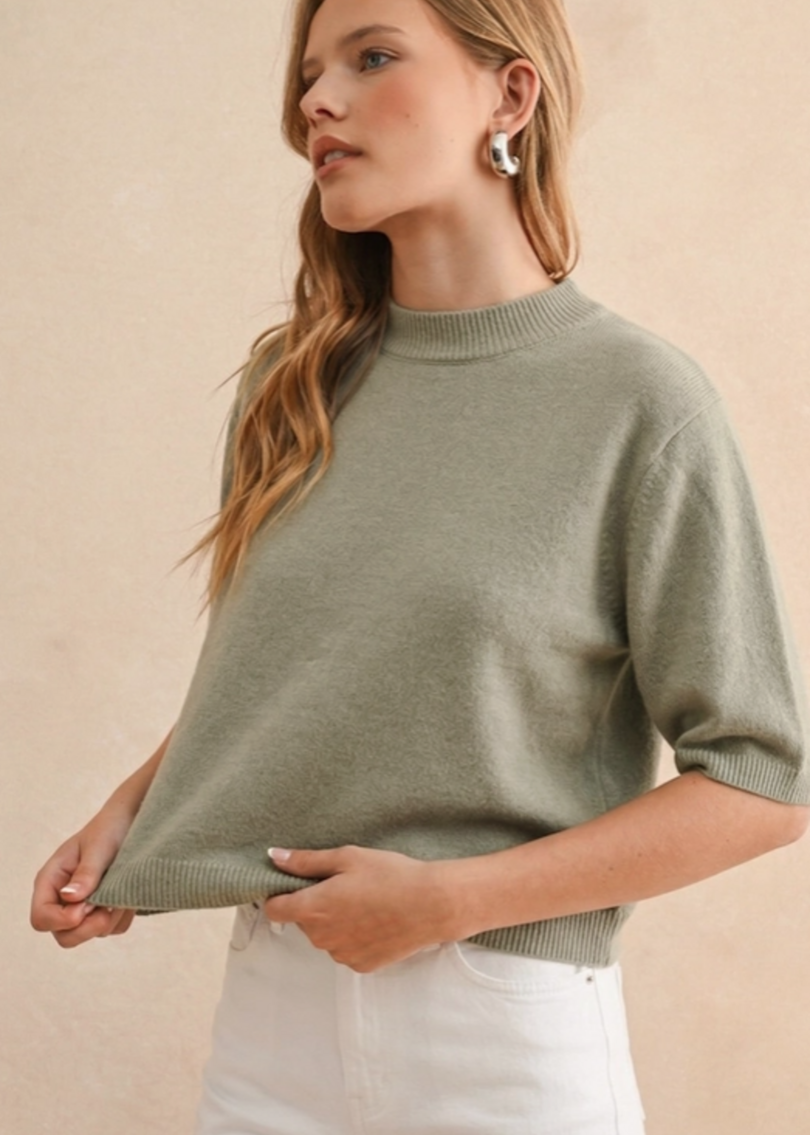 Short Sleeve Sweater Top
