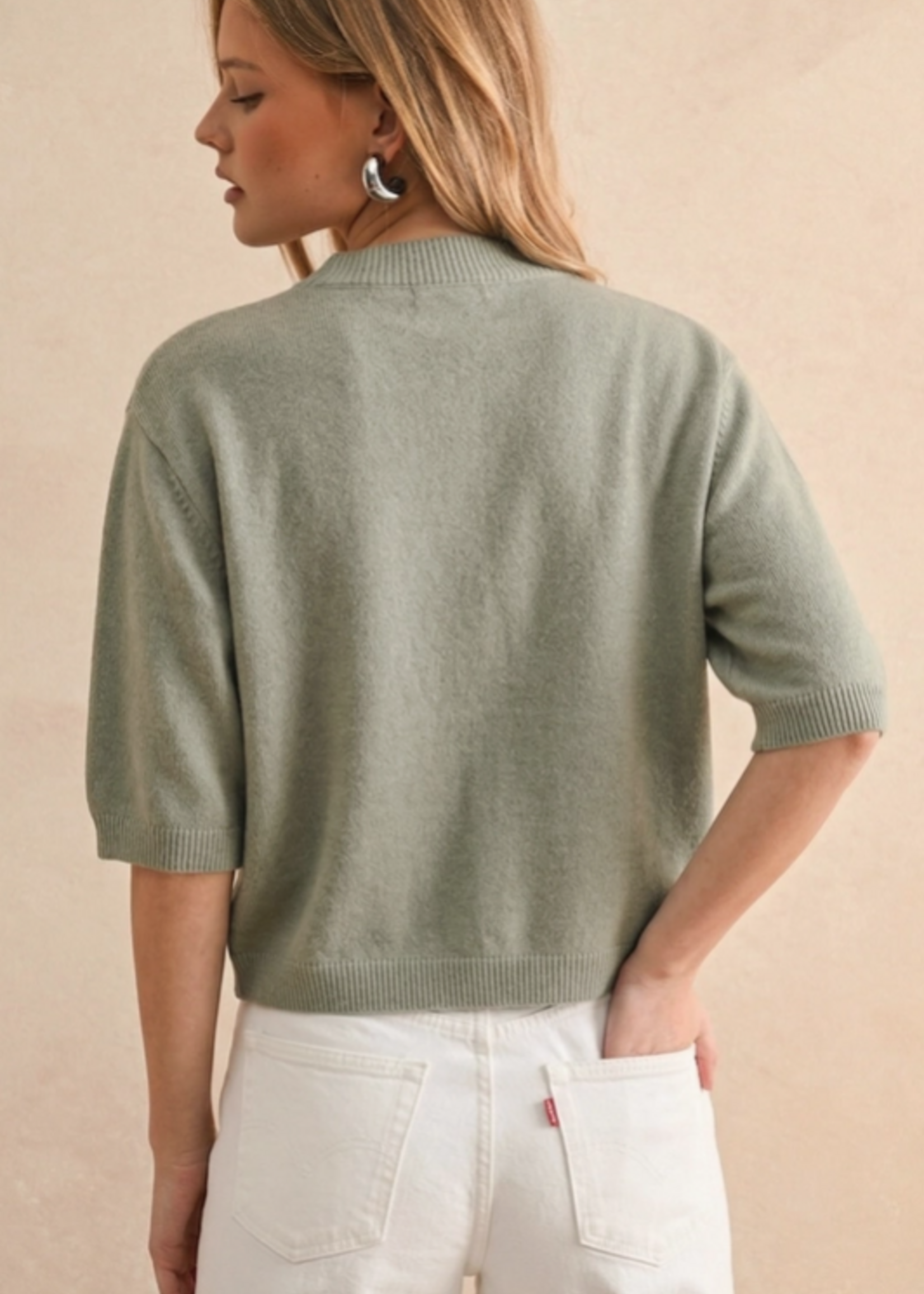 Short Sleeve Sweater Top