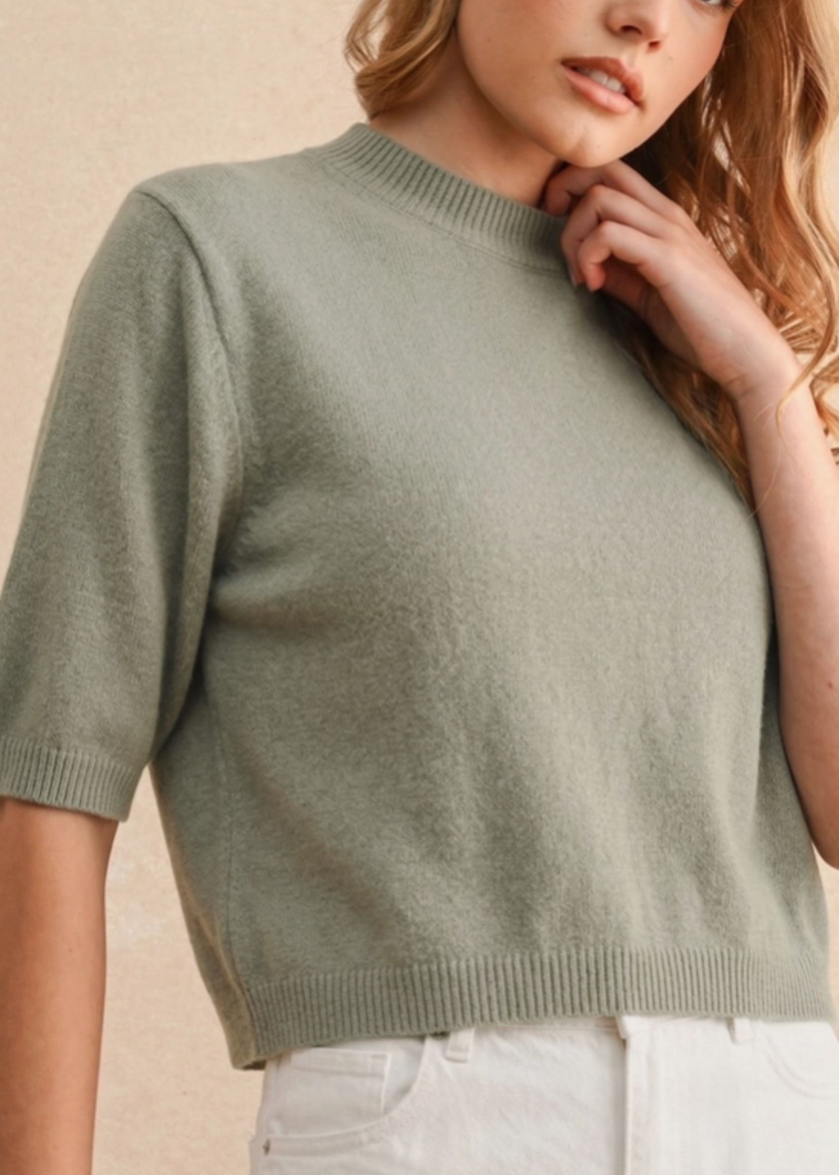 Short Sleeve Sweater Top