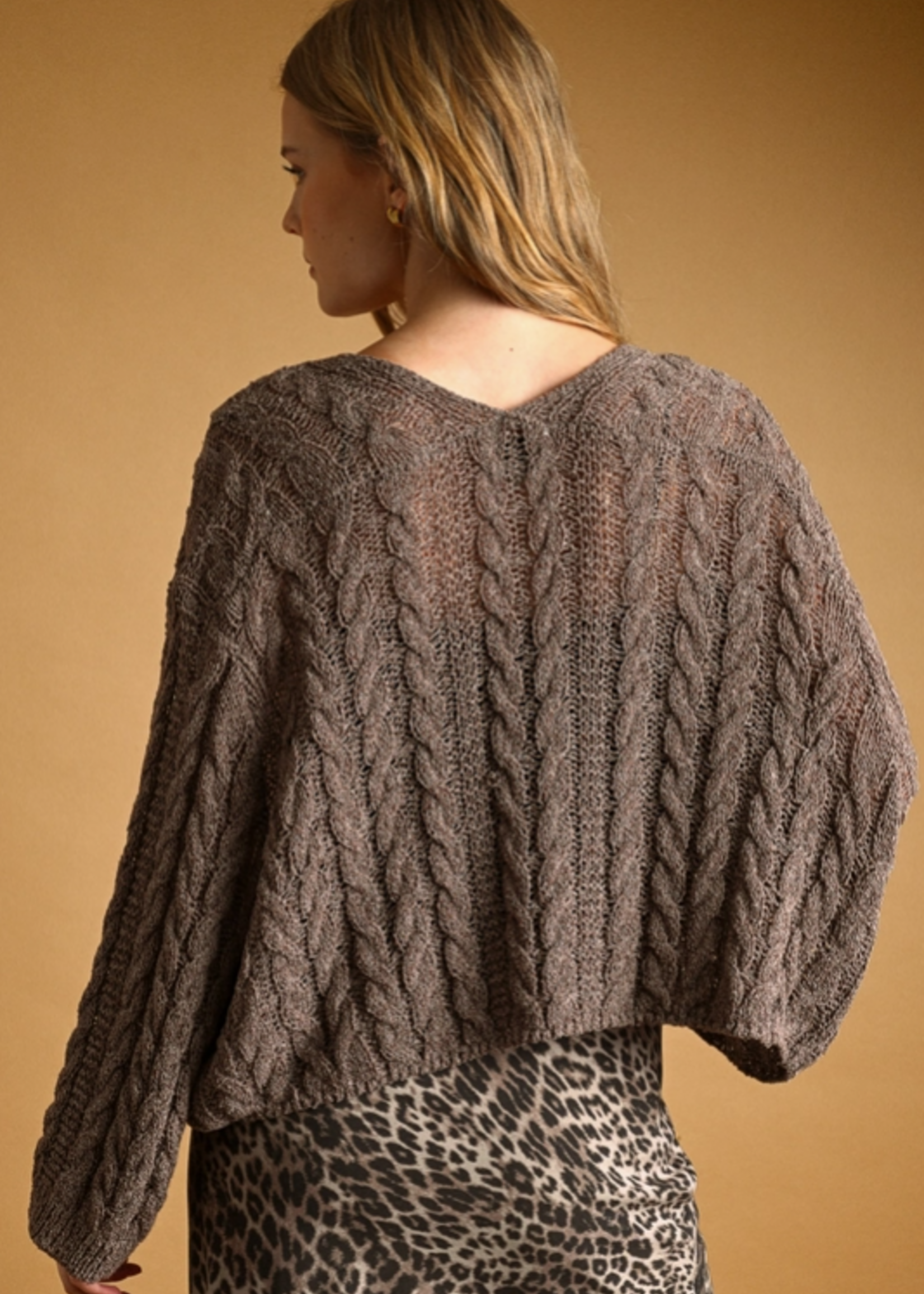 Light Weight Cable Knitted Cardigan