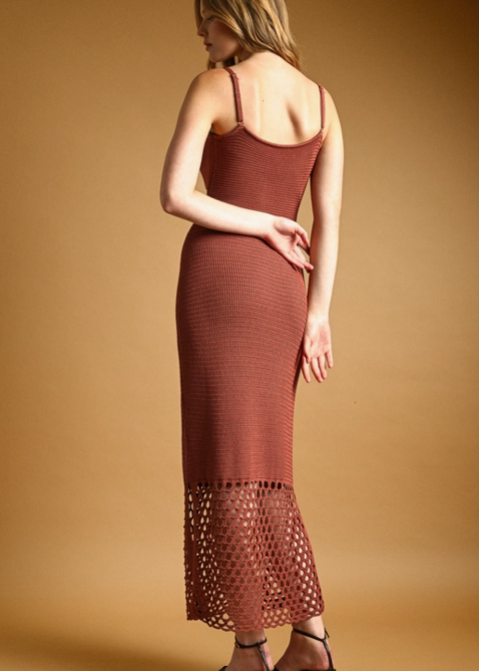 Crochet Knitted Maxi Dress