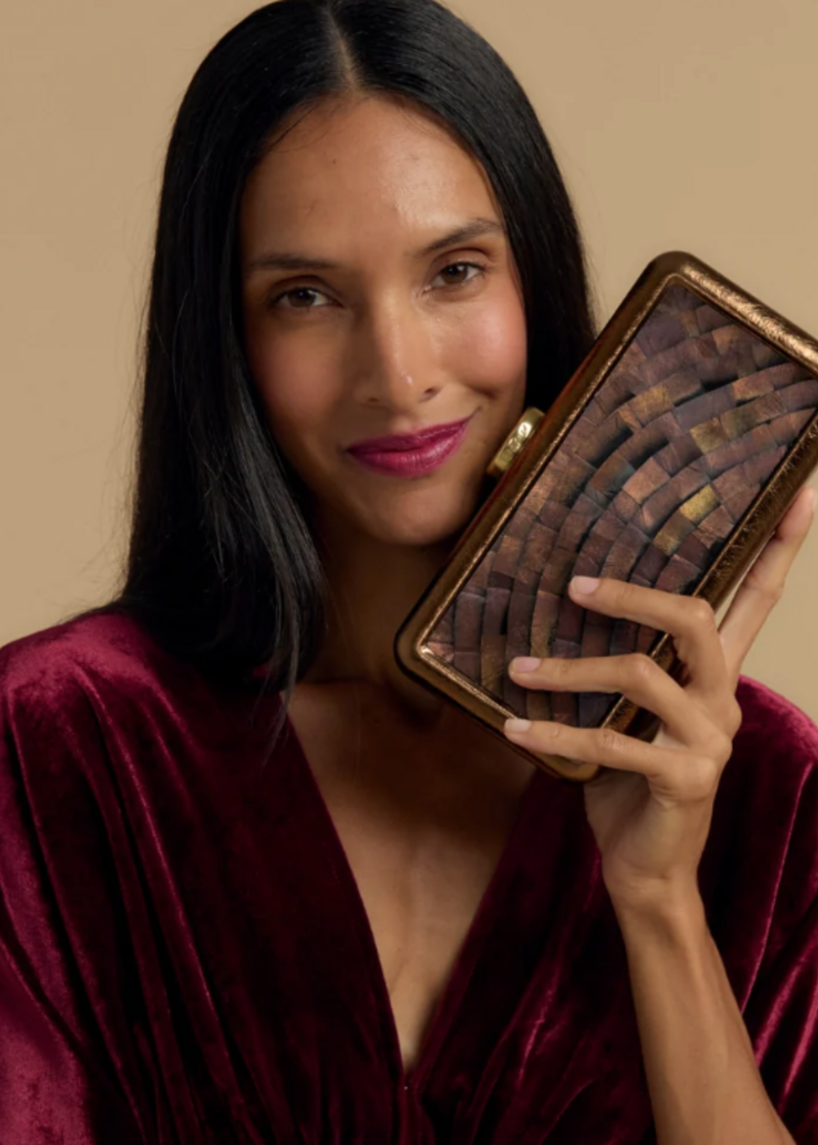 Le Marais Clutch Metallic Turkey