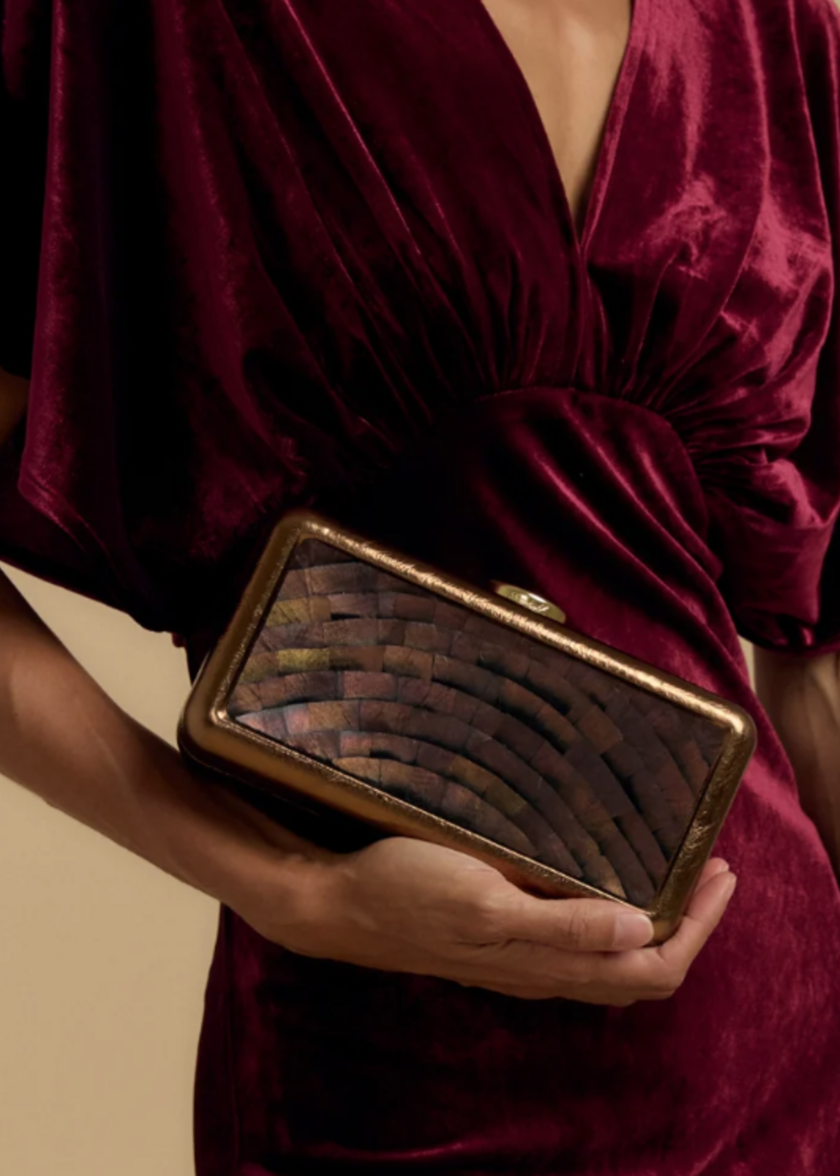 Le Marais Clutch Metallic Turkey