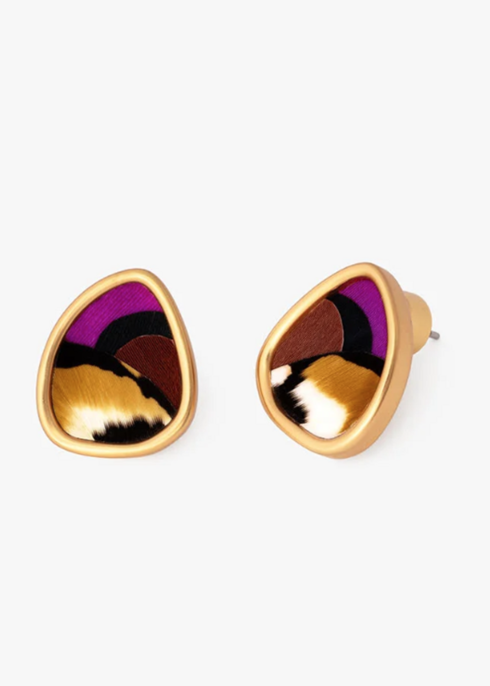 Violet Organic Stud Earring