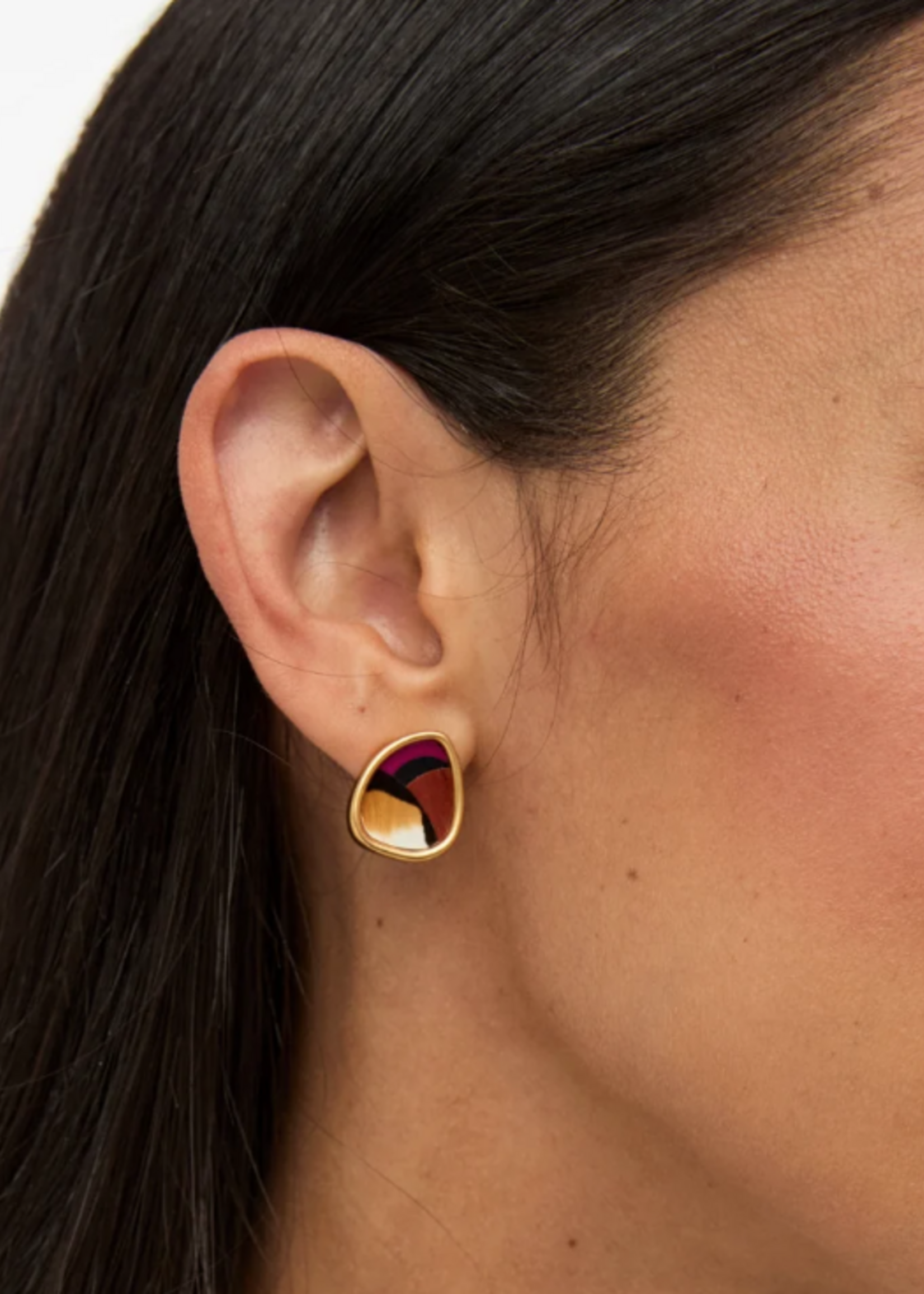 Violet Organic Stud Earring