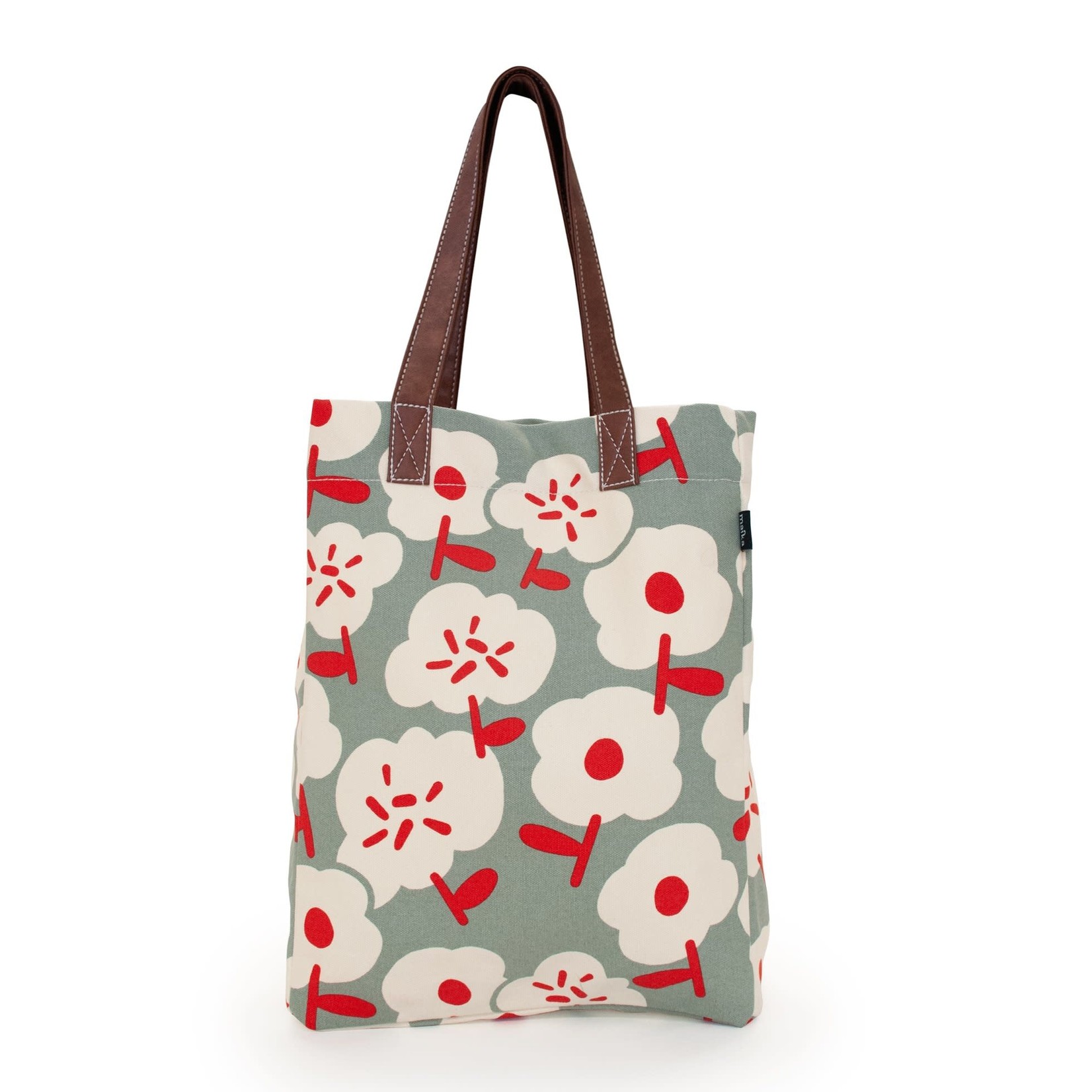 Canvas tote bag flower print, Simple Floral canvas tote bag with