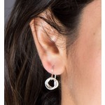 BRITTA AMBAUEN JEWELRY SPIRALING CIRCLE EARRINGS SS